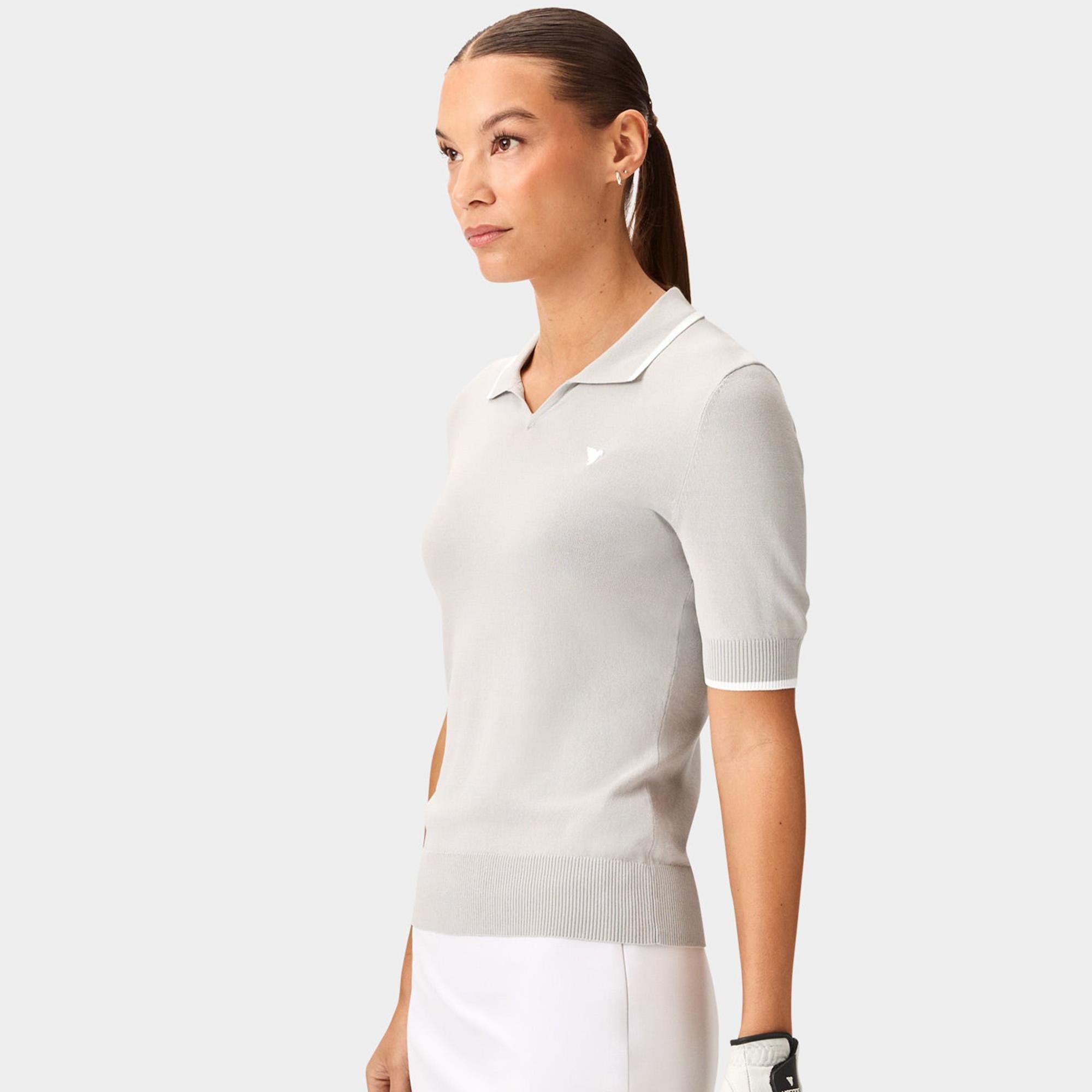 Macade Golf  Vera Cropped Ladies Golf Polo Shirt Very Grey