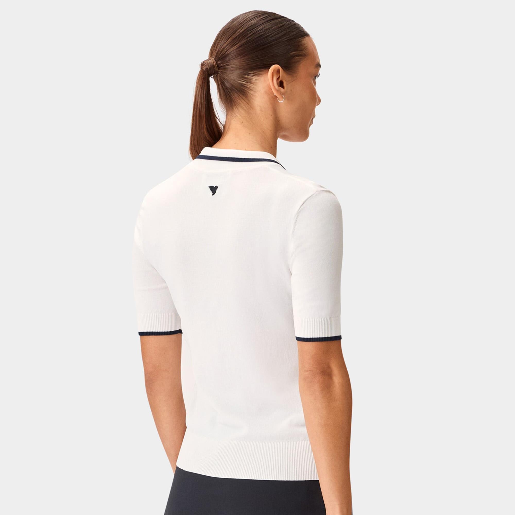 Macade Golf  Vera Cropped Ladies Golf Polo Shirt White