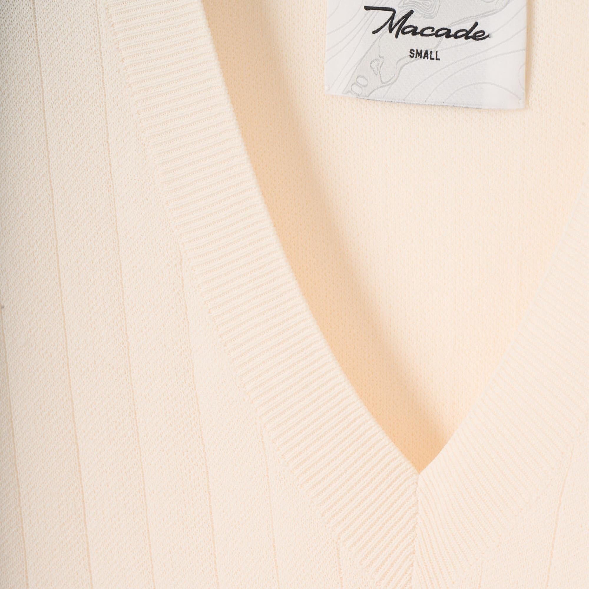 Macade Golf Ana Sleeveless V-Neck Ladies Golf Slipover Ivory