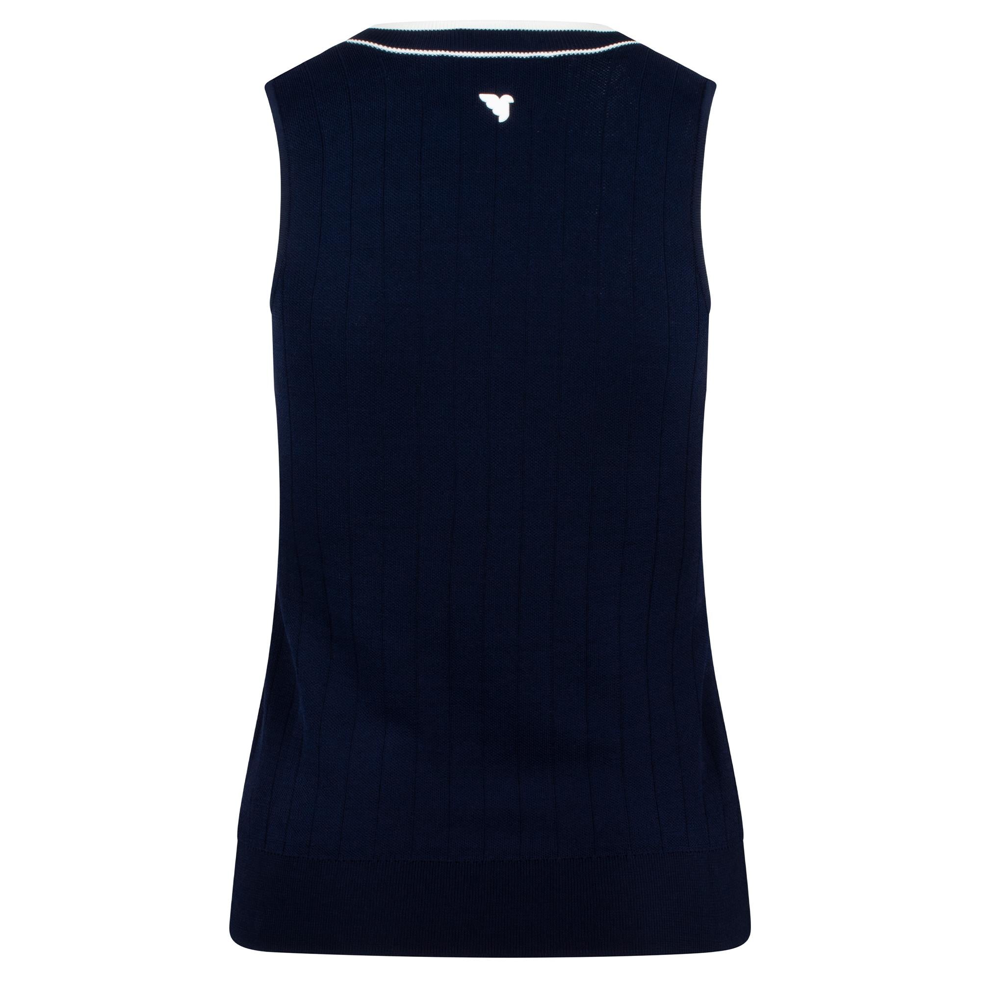 Macade Golf Ana Sleeveless V-Neck Ladies Golf Slipover Navy