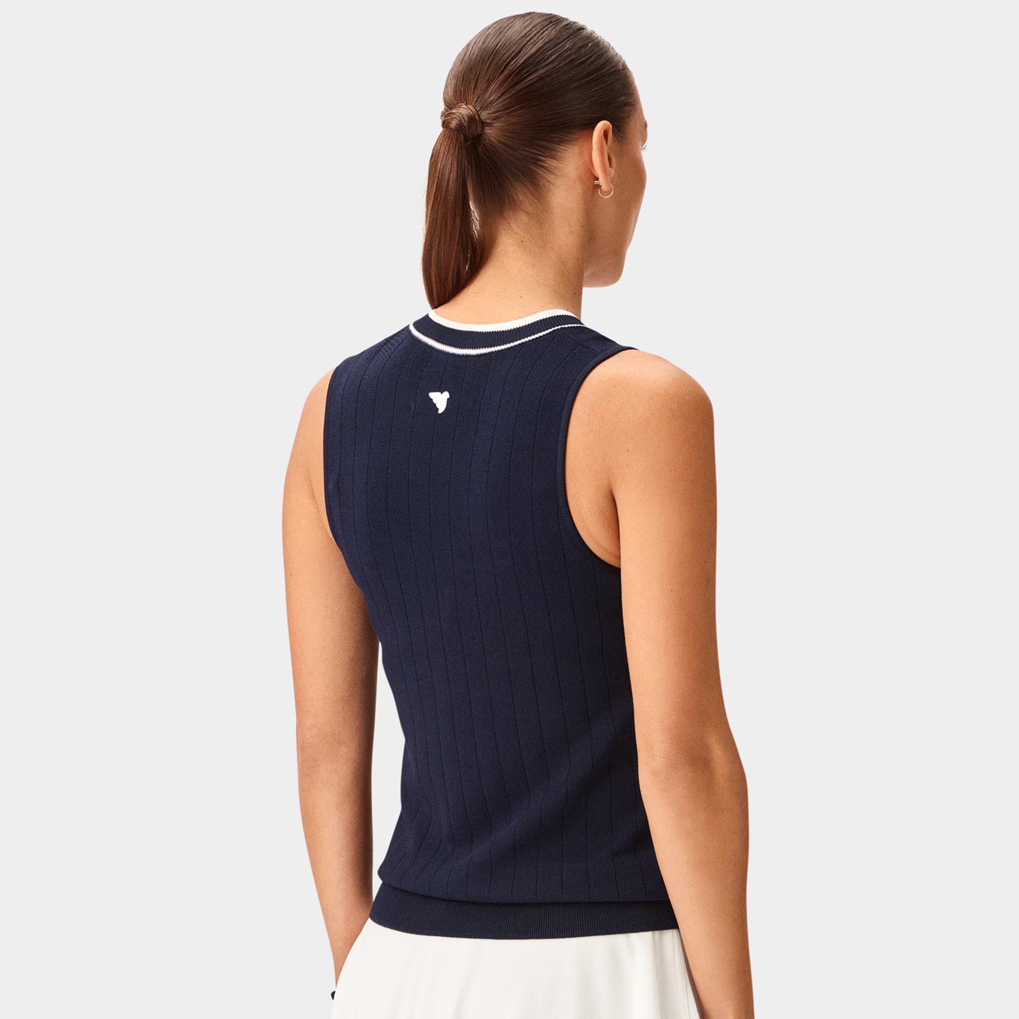 Macade Golf Ana Sleeveless V-Neck Ladies Golf Slipover Navy