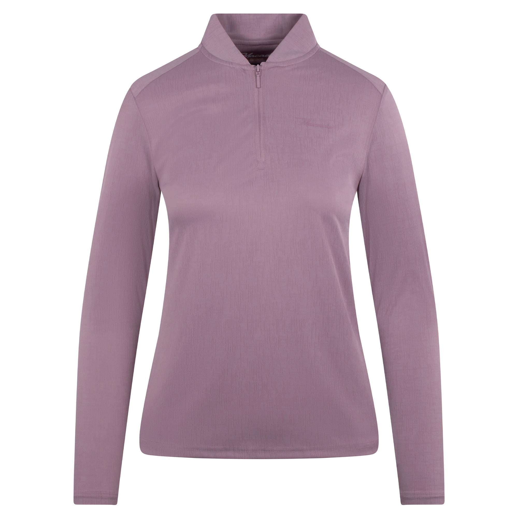 Macade Golf Dawn Long Sleeve Ladies Bomber Shirt Mauve