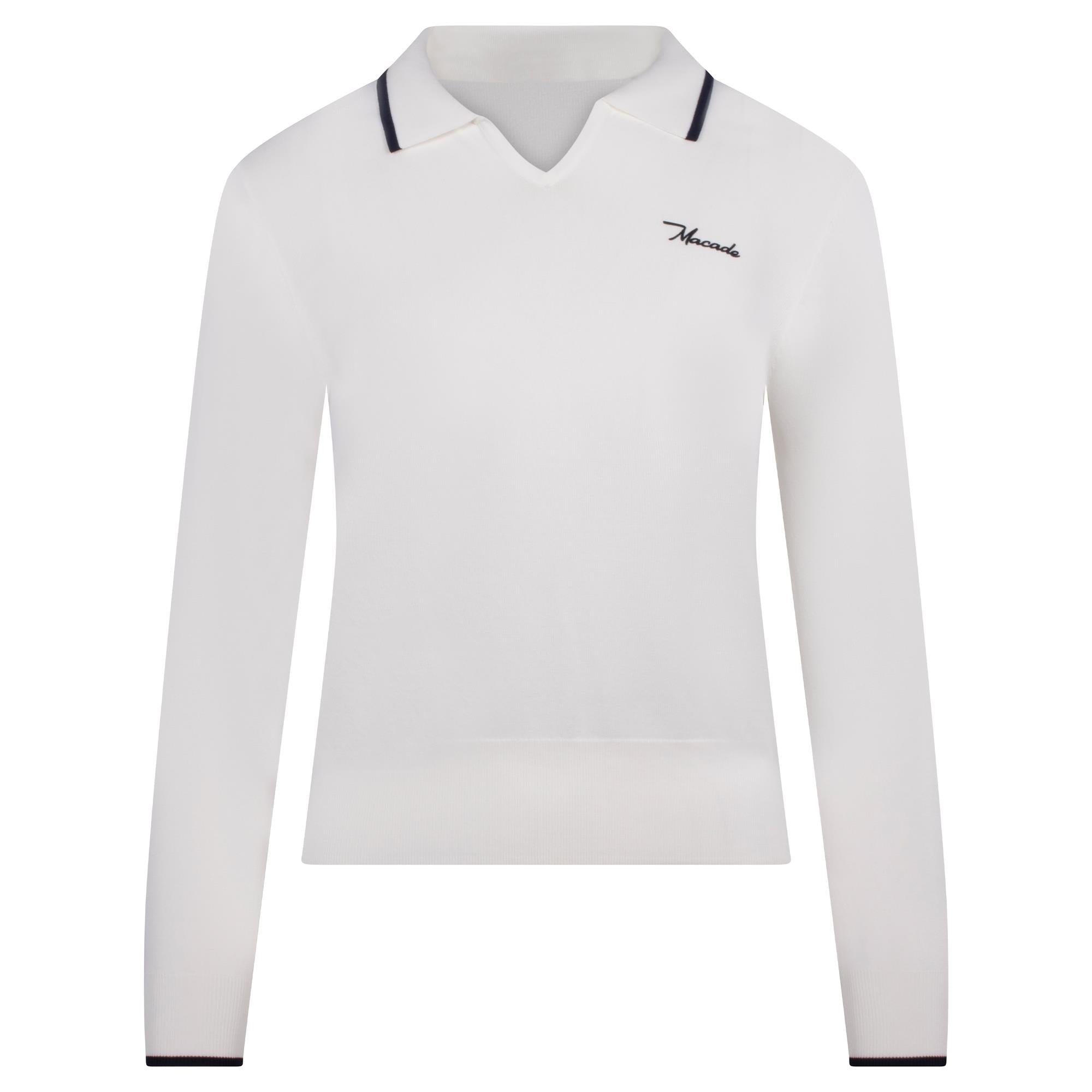 Macade Golf Ella Knit Ladies Golf Top White