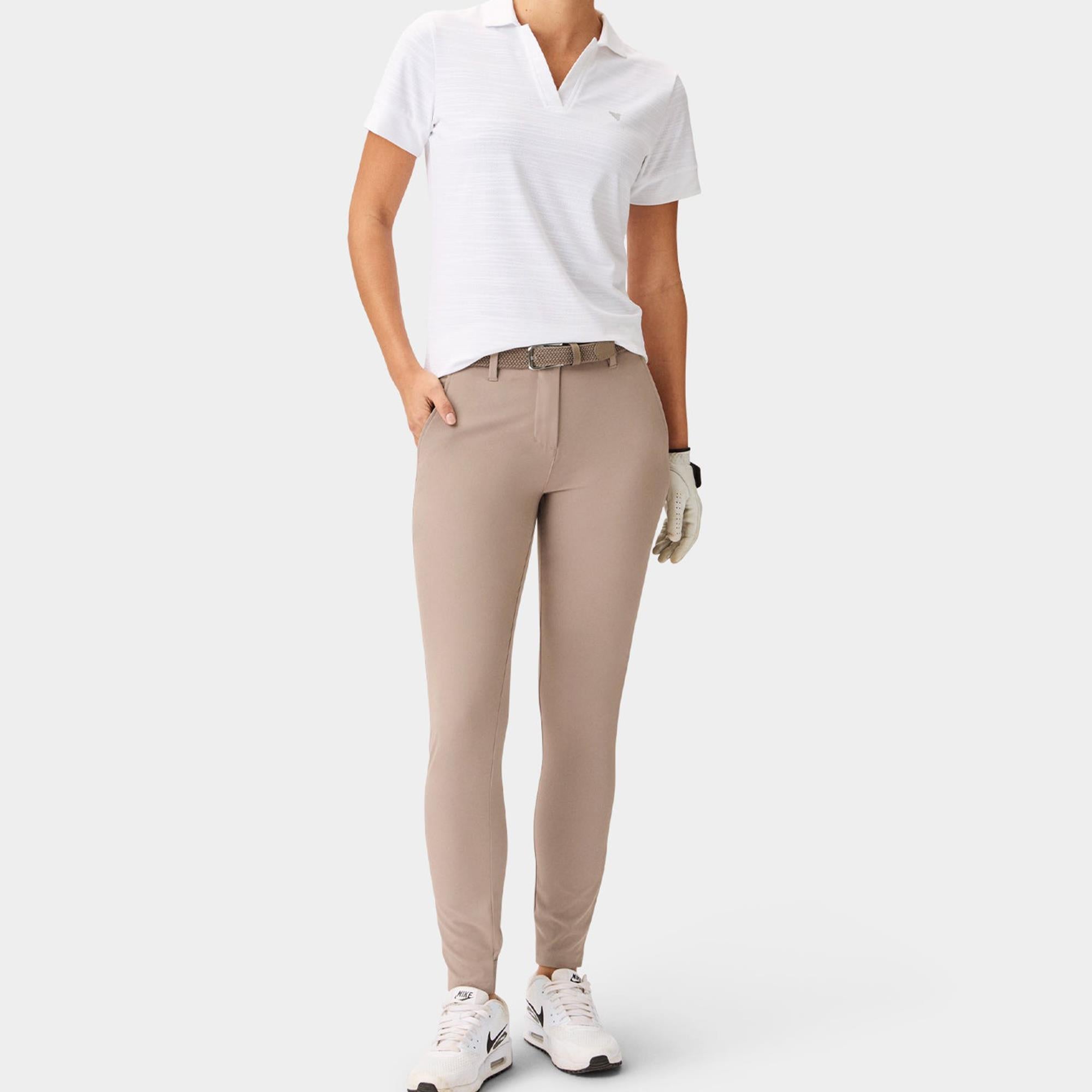 Macade Golf Four-Way Stretch Ladies Golf Jogger Ash Brown 27 Inch Leg