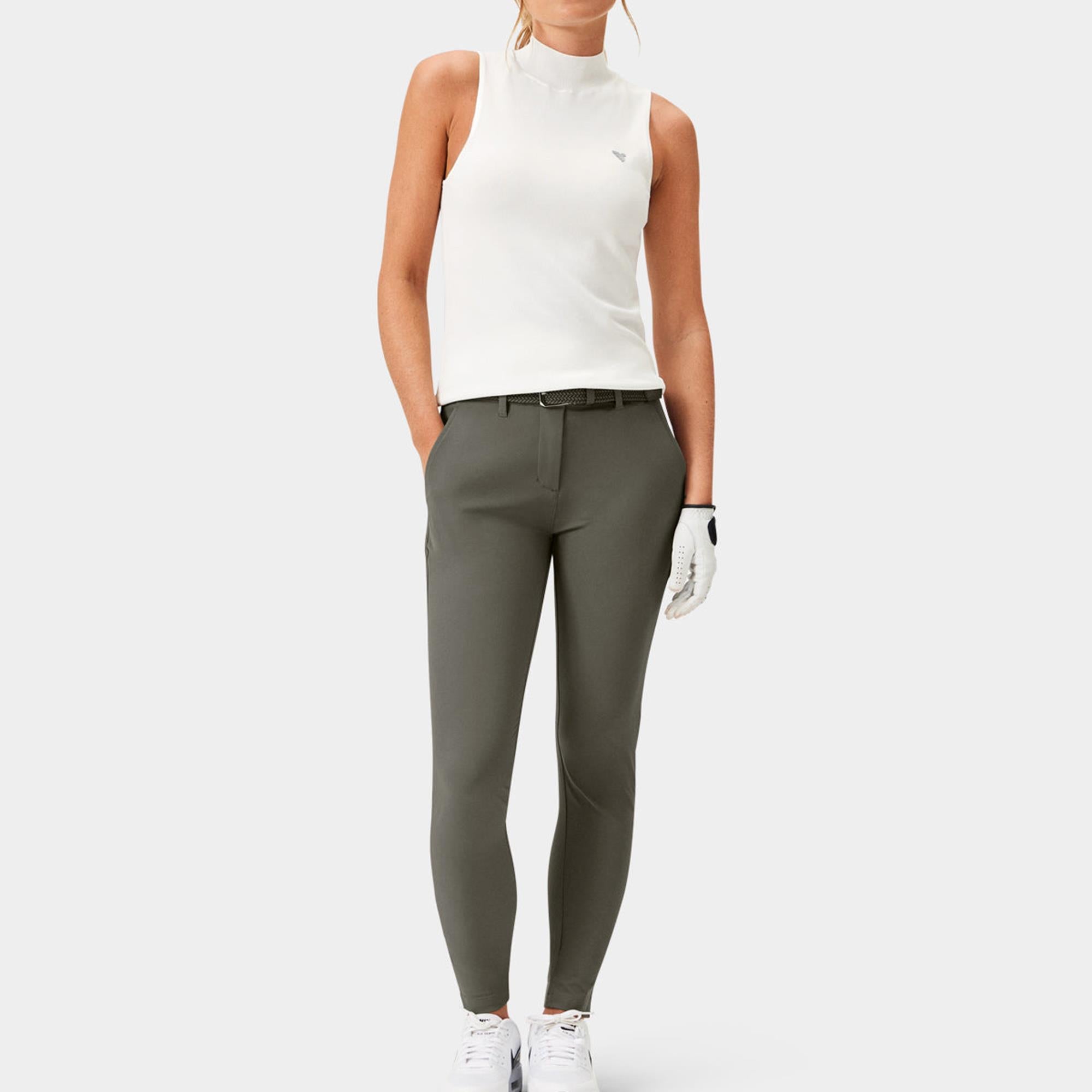 Macade Golf Four-Way Stretch Ladies Golf Jogger Moss Green 27 Inch Leg