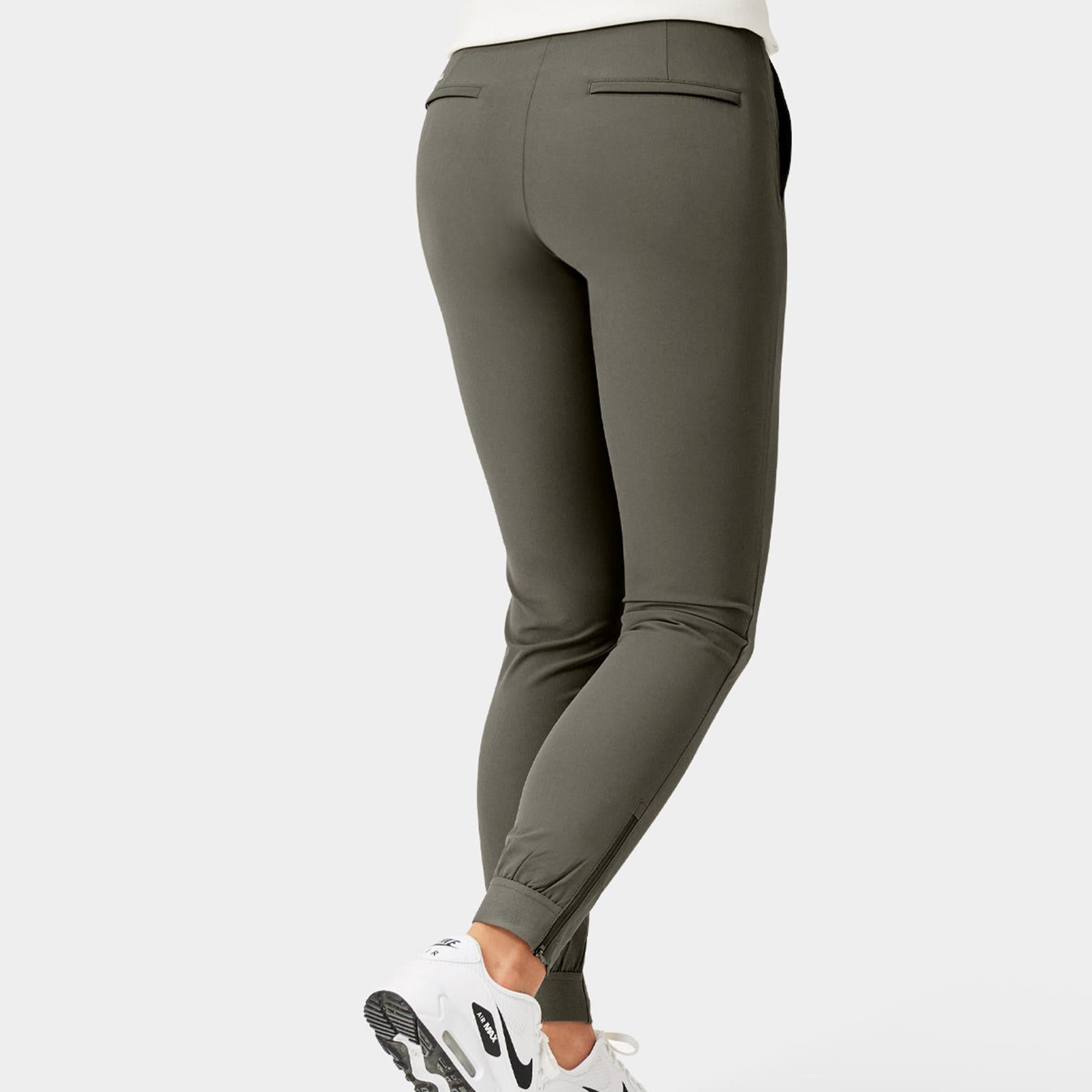 Macade Golf Four-Way Stretch Ladies Golf Jogger Moss Green 27 Inch Leg