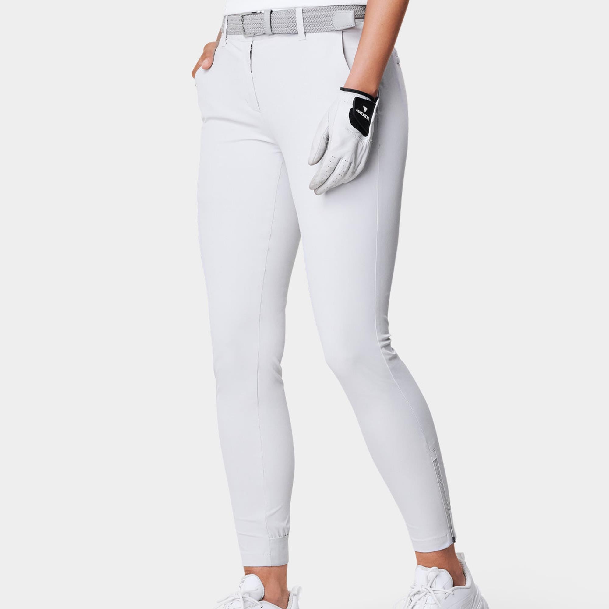 Macade Golf Four-Way Stretch Ladies Golf Jogger Off-White 29 Inch Leg