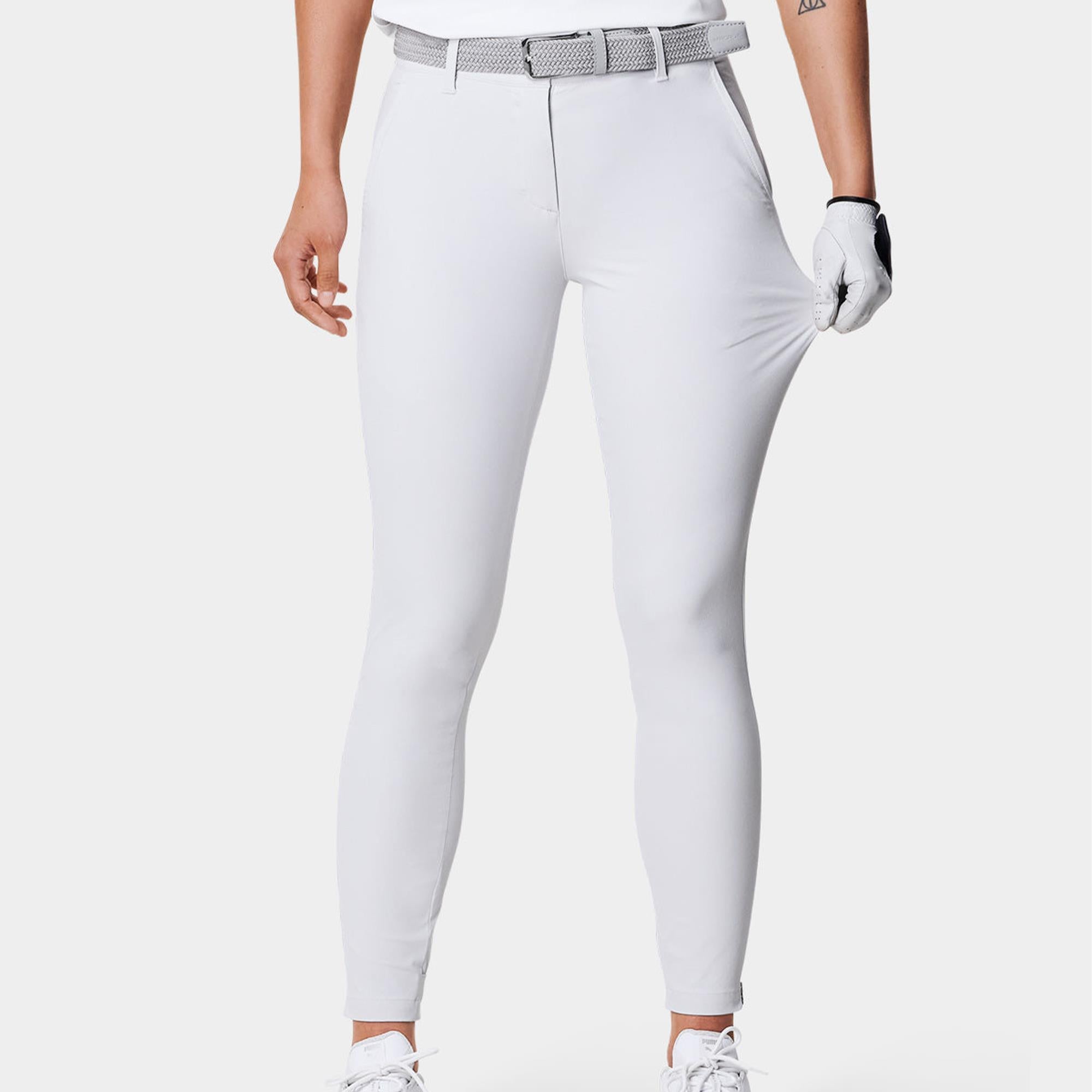 Macade Golf Four-Way Stretch Ladies Golf Jogger Off-White 27 Inch Leg