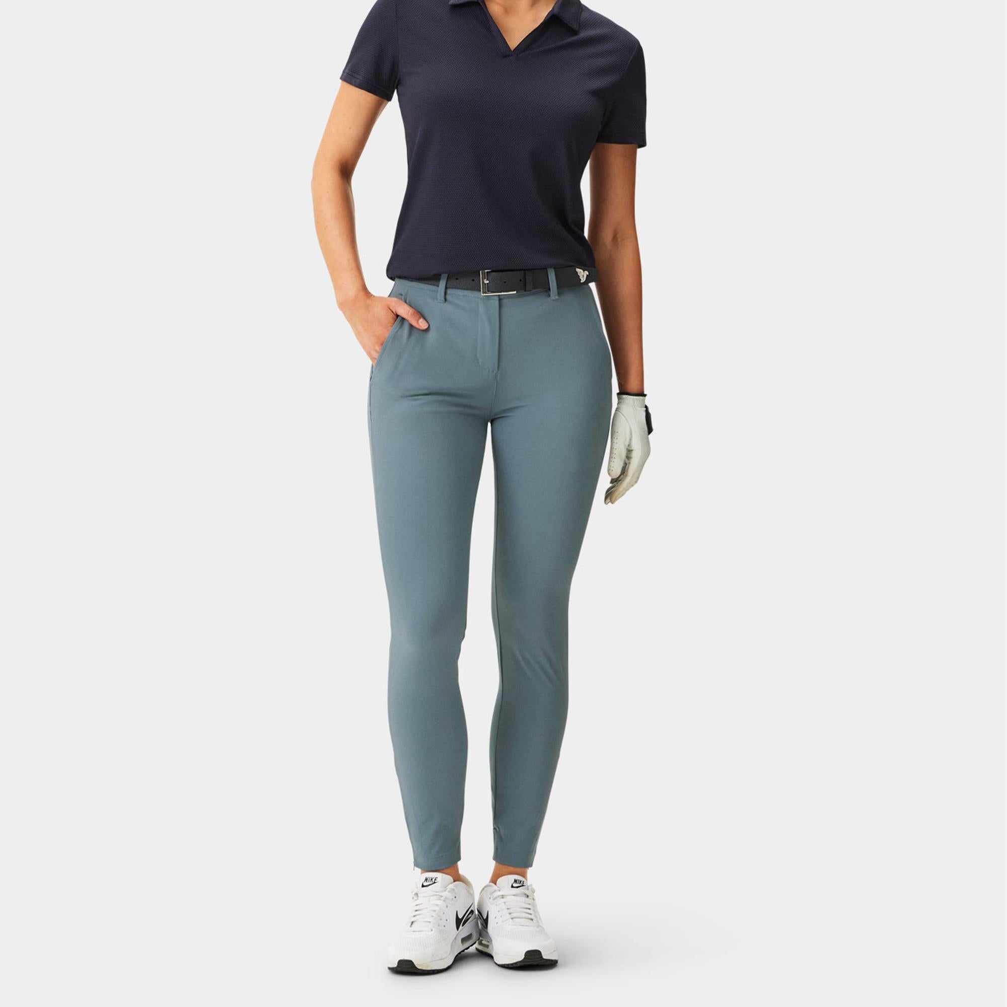 Macade Golf Four-Way Stretch Ladies Golf Jogger Stone Blue 27 Inch Leg