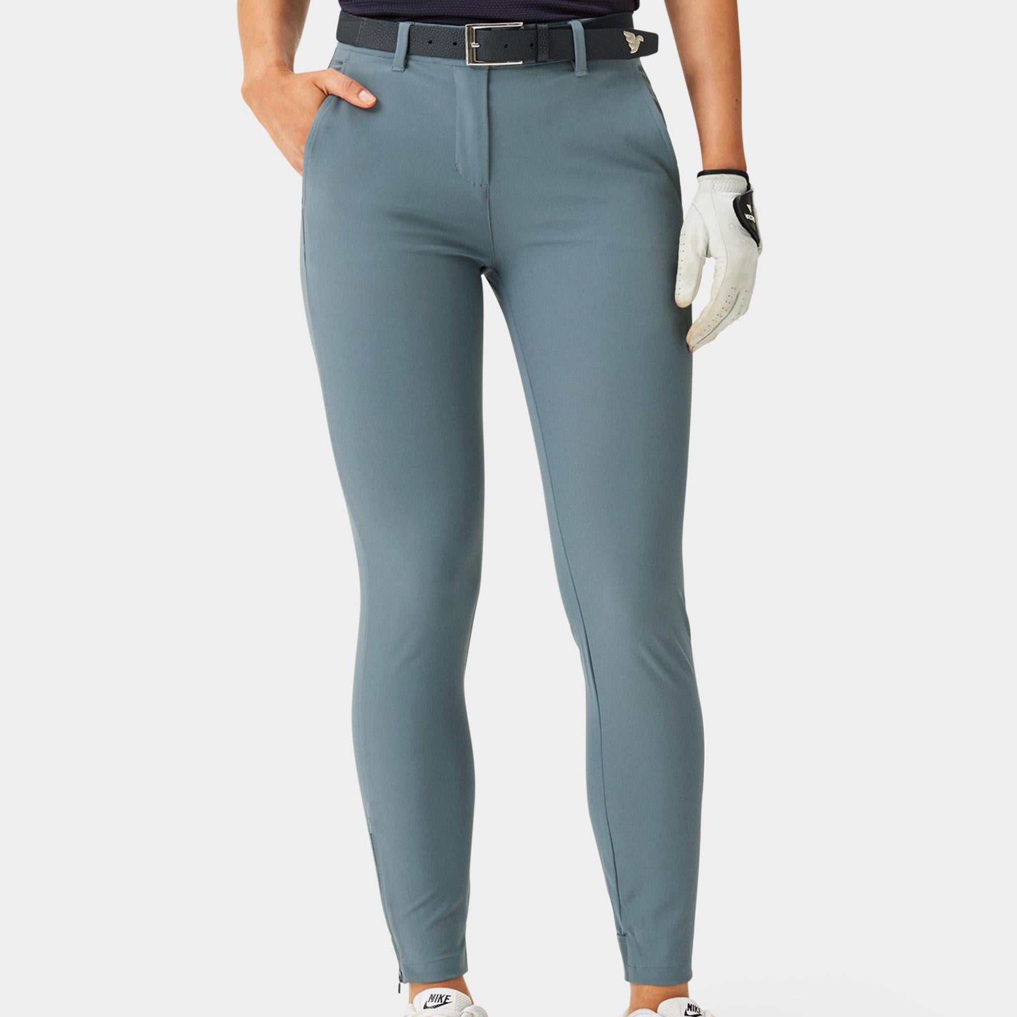 Macade Golf Four-Way Stretch Ladies Golf Jogger Stone Blue 27 Inch Leg
