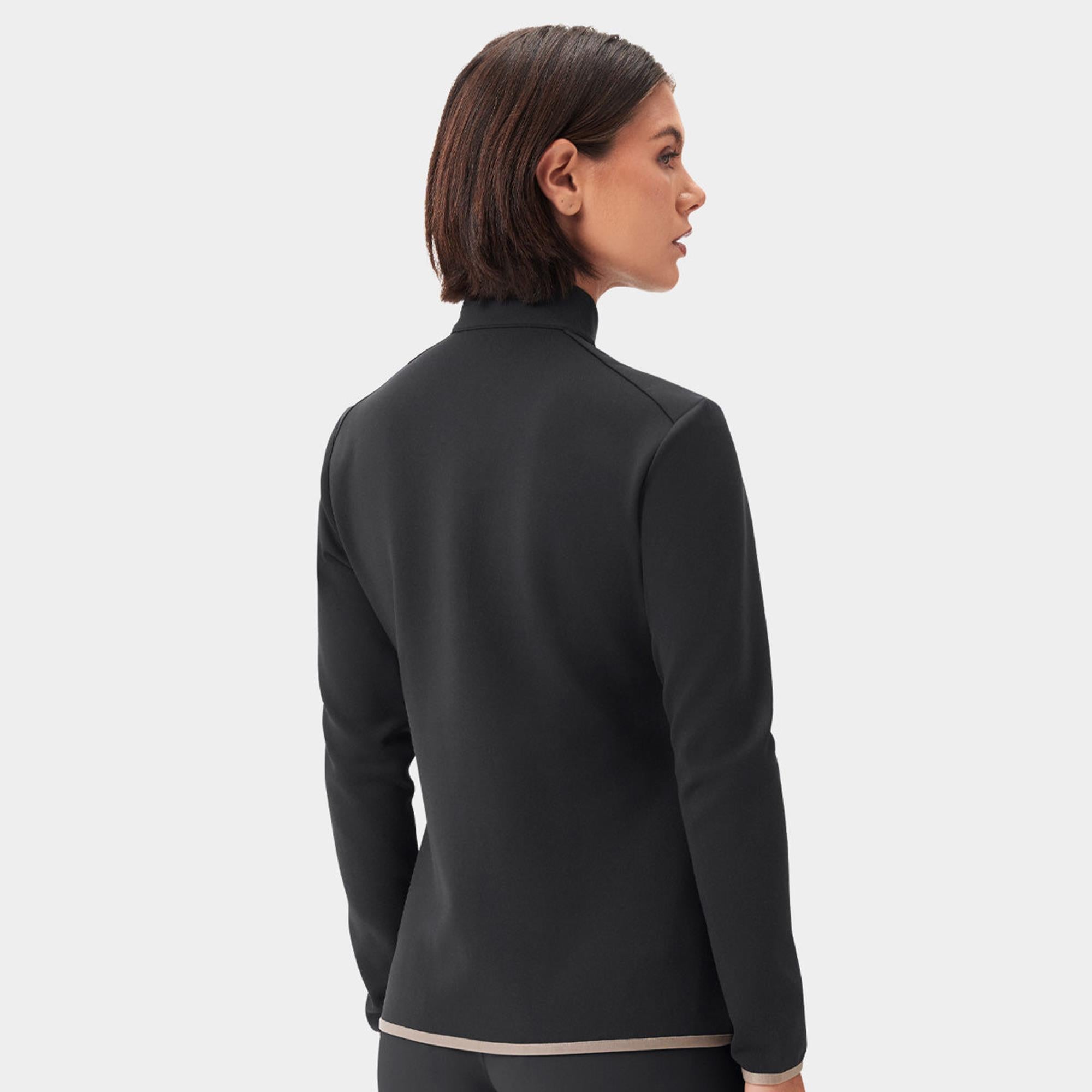 Macade Golf Jade Therma Quarter Zip Ladies Golf Mid Layer Black