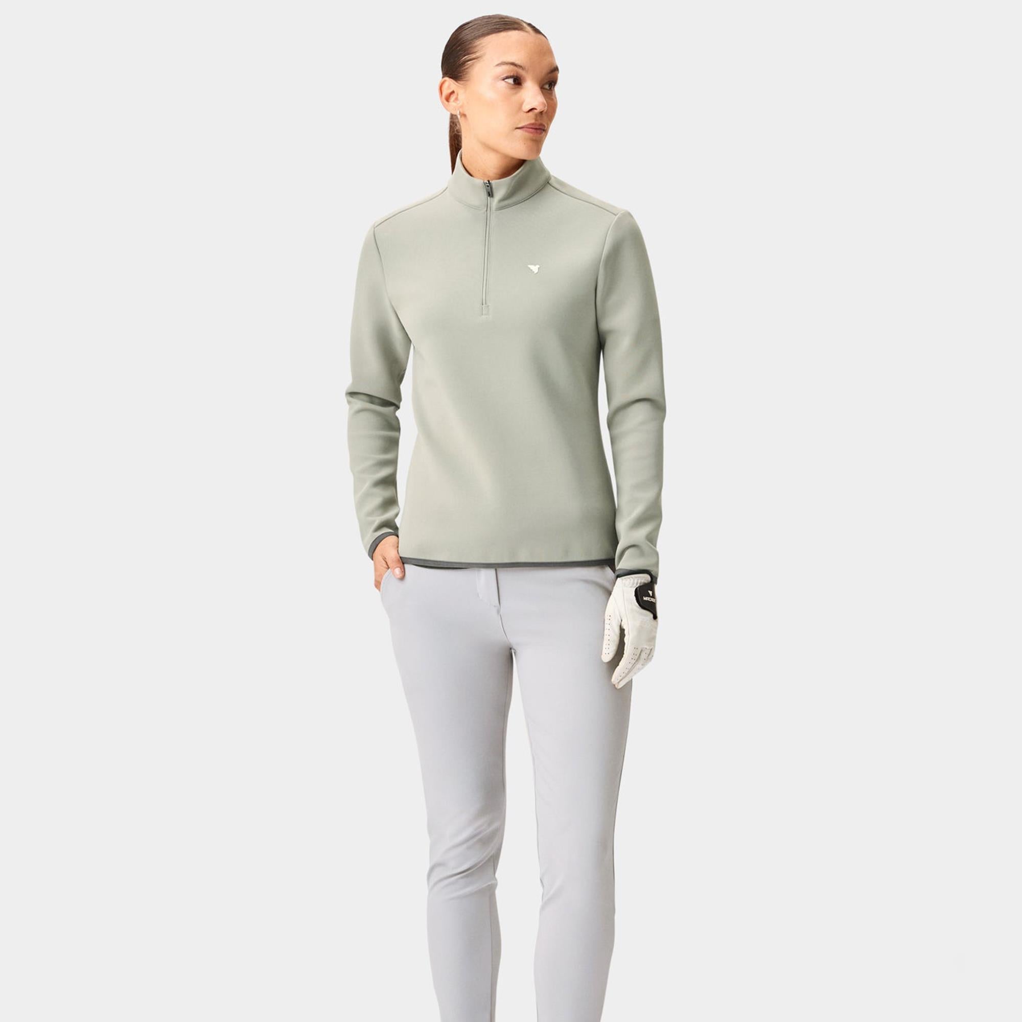 Macade Golf Jade Therma Quarter Zip Ladies Golf Mid Layer Green