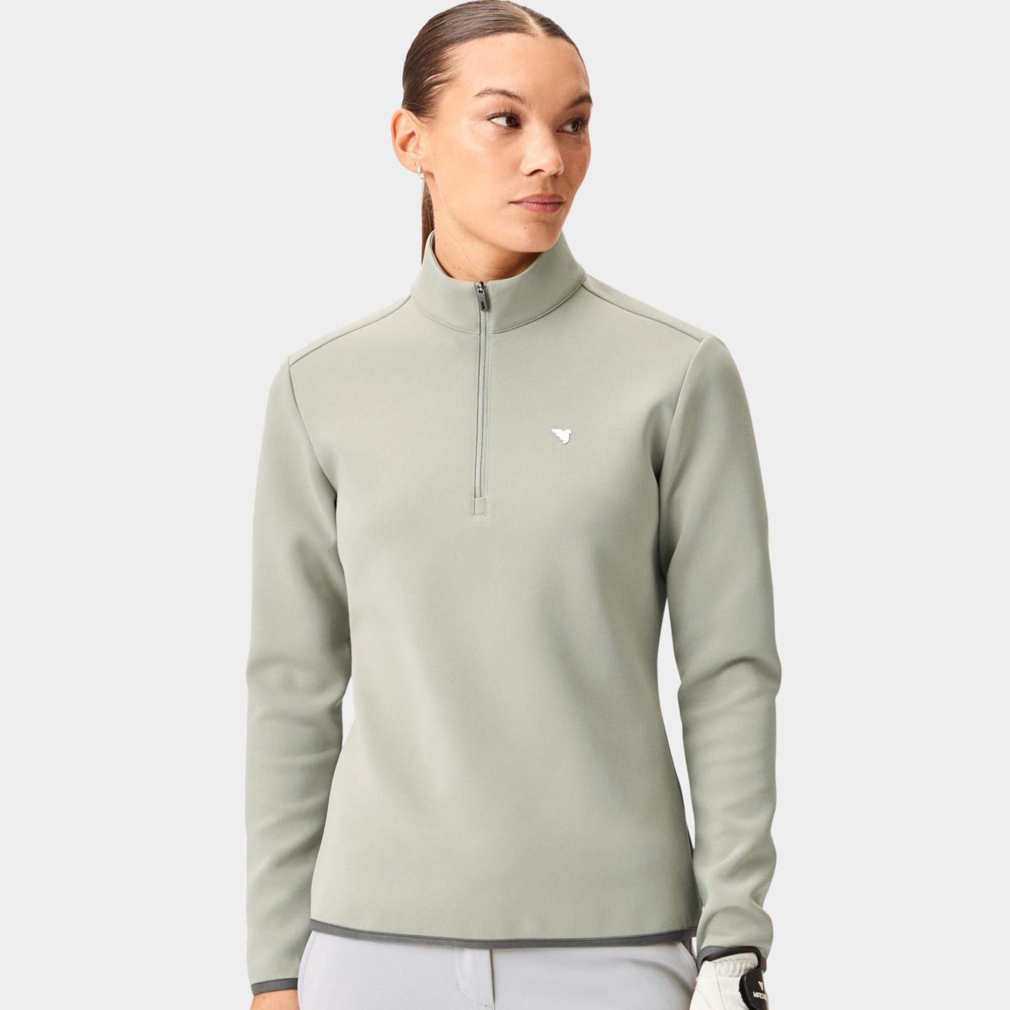 Macade Golf Jade Therma Quarter Zip Ladies Golf Mid Layer Green