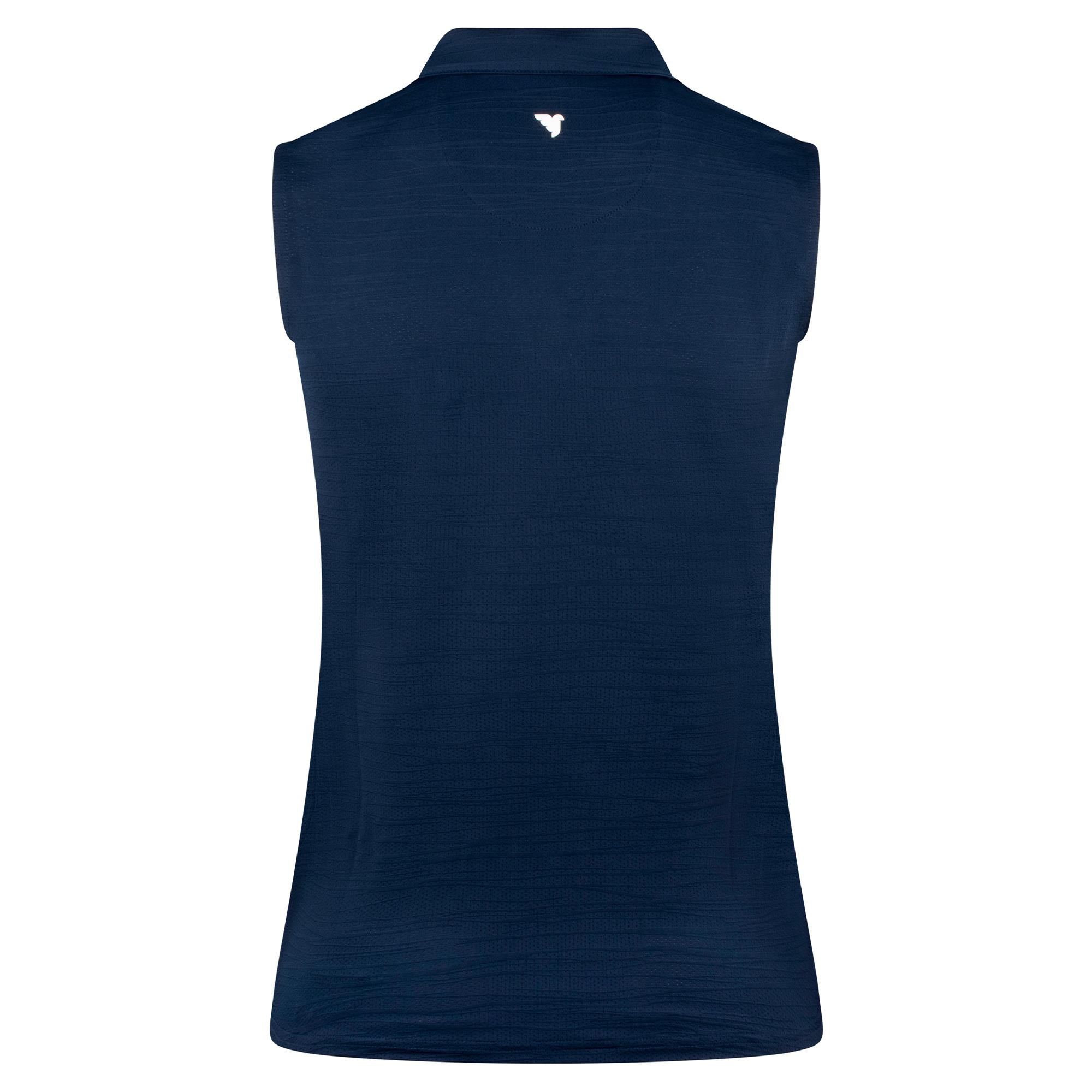 Macade Golf Paige Ladies Sleeveless Golf Polo Shirt Steel Blue
