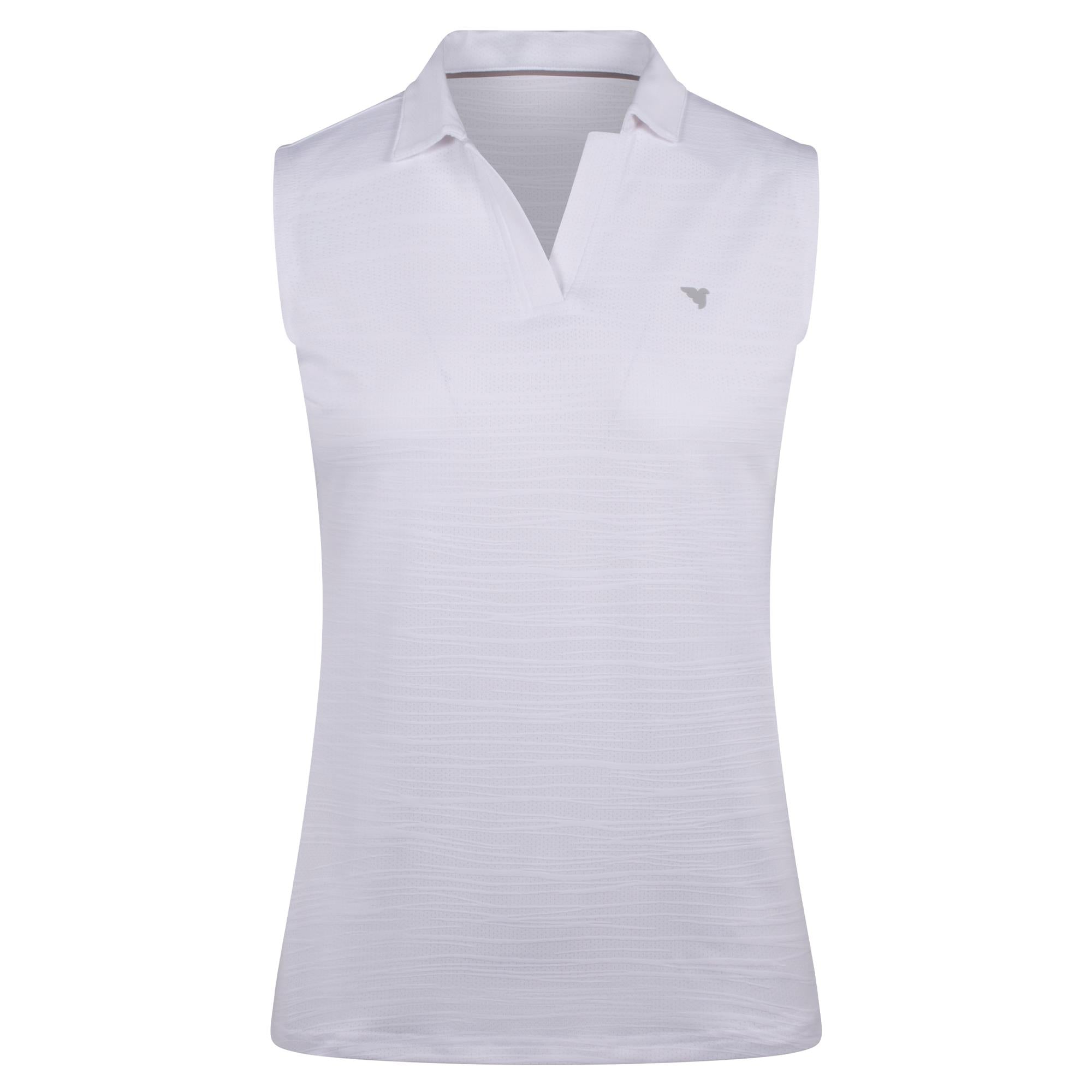 Macade Golf Paige Ladies Sleeveless Golf Polo Shirt White