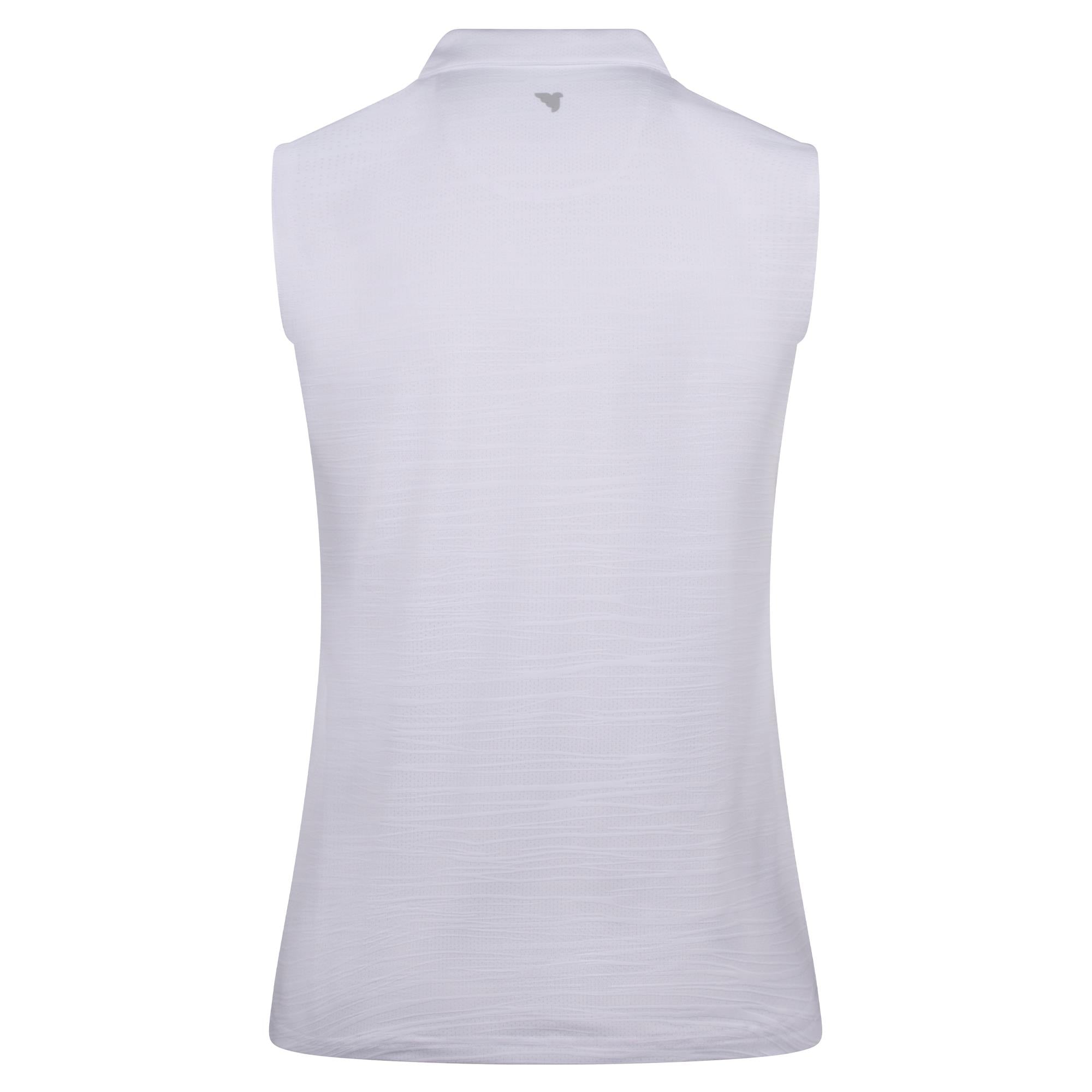 Macade Golf Paige Ladies Sleeveless Golf Polo Shirt White