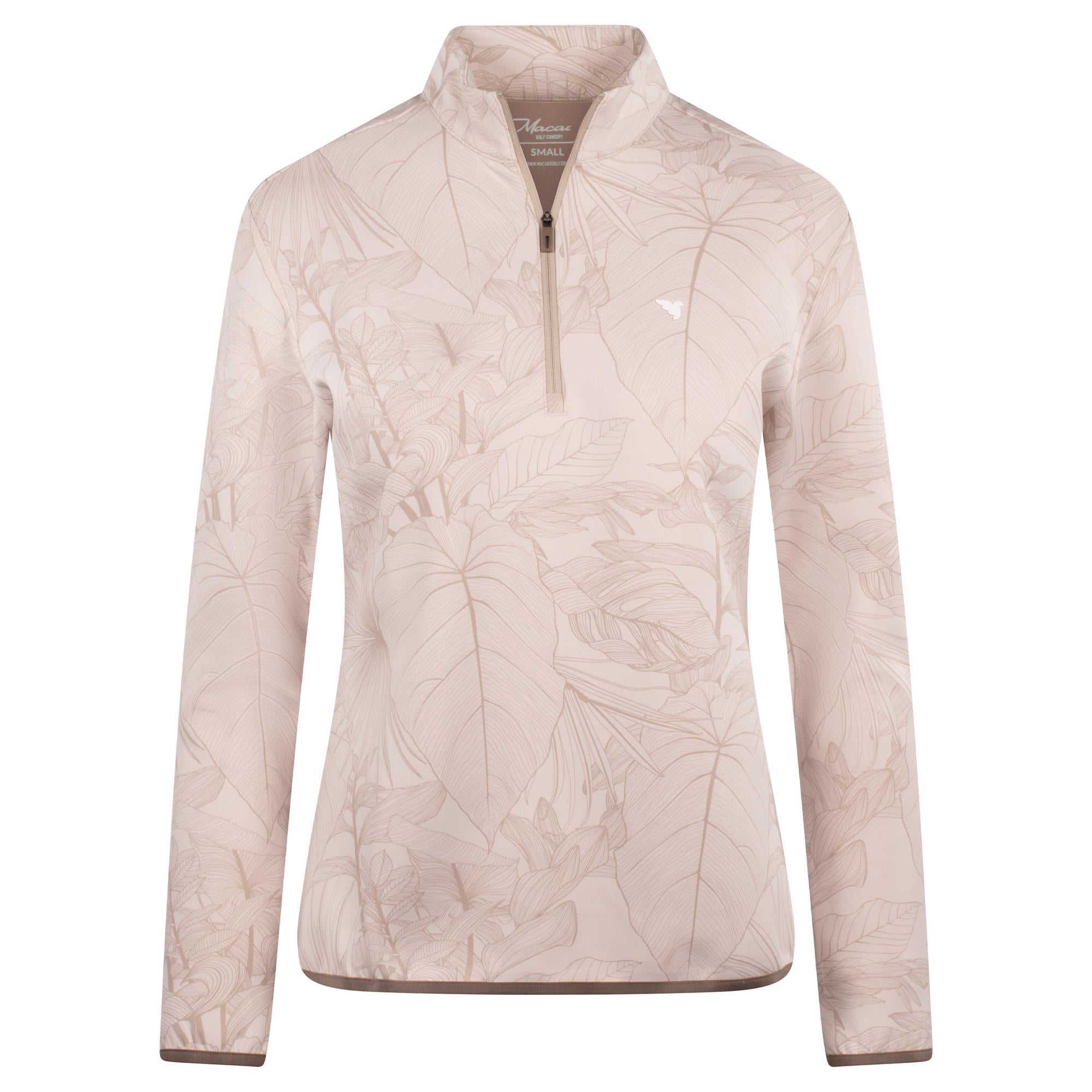Macade Golf Palm Therma Quarter Zip Ladies Golf Mid Layer Pink