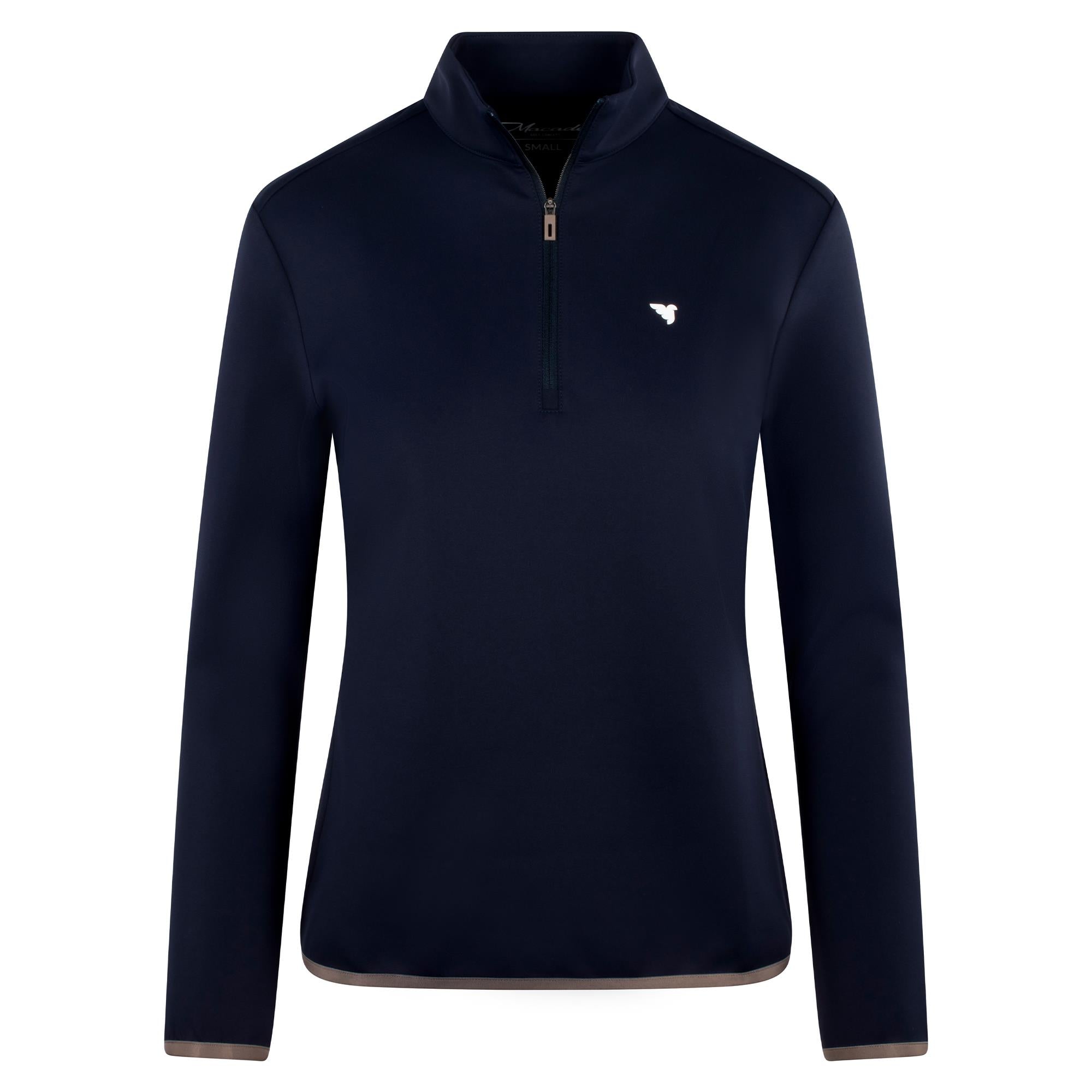 Macade Golf Therma Quarter Zip Ladies Golf Mid Layer Dark Blue