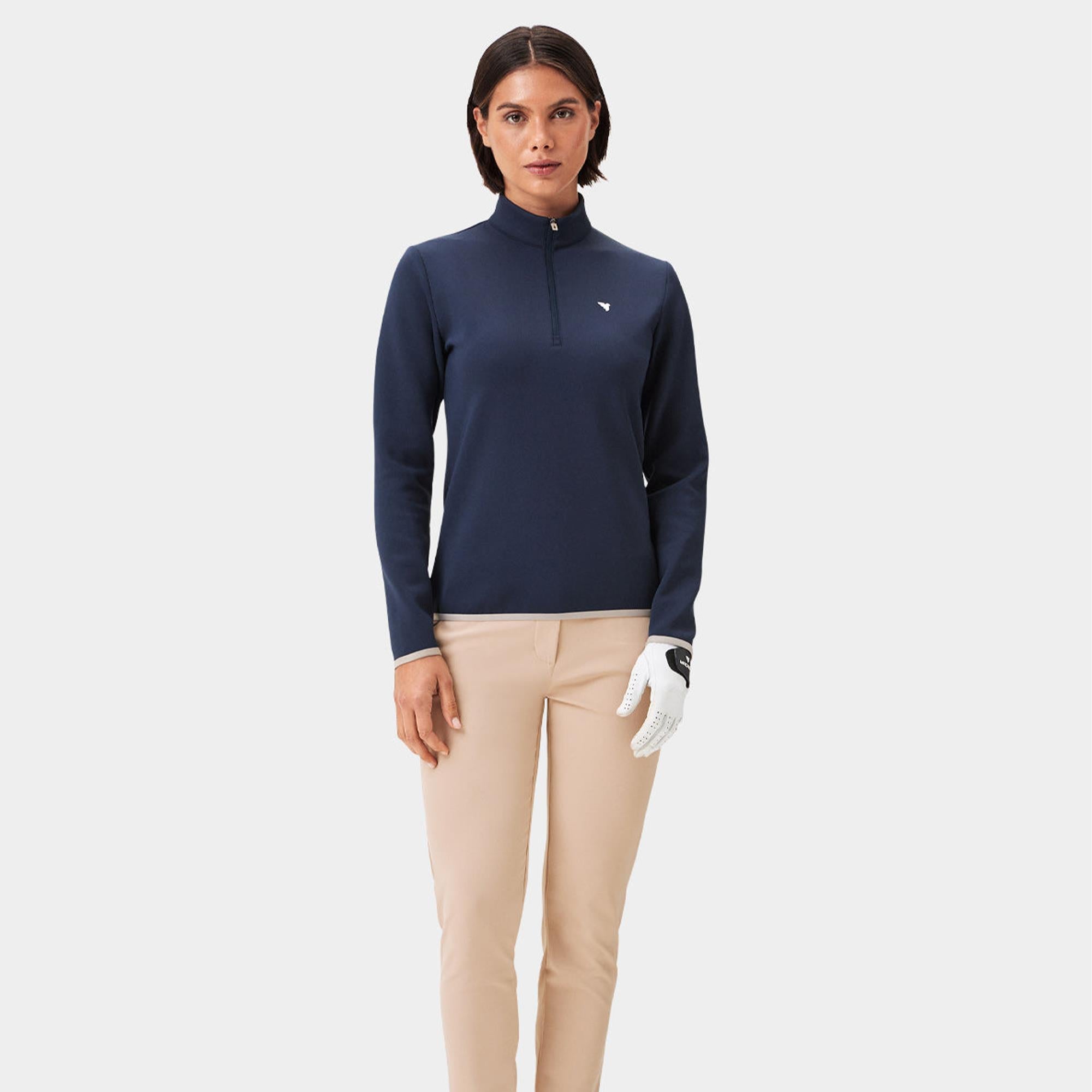 Macade Golf Therma Quarter Zip Ladies Golf Mid Layer Dark Blue