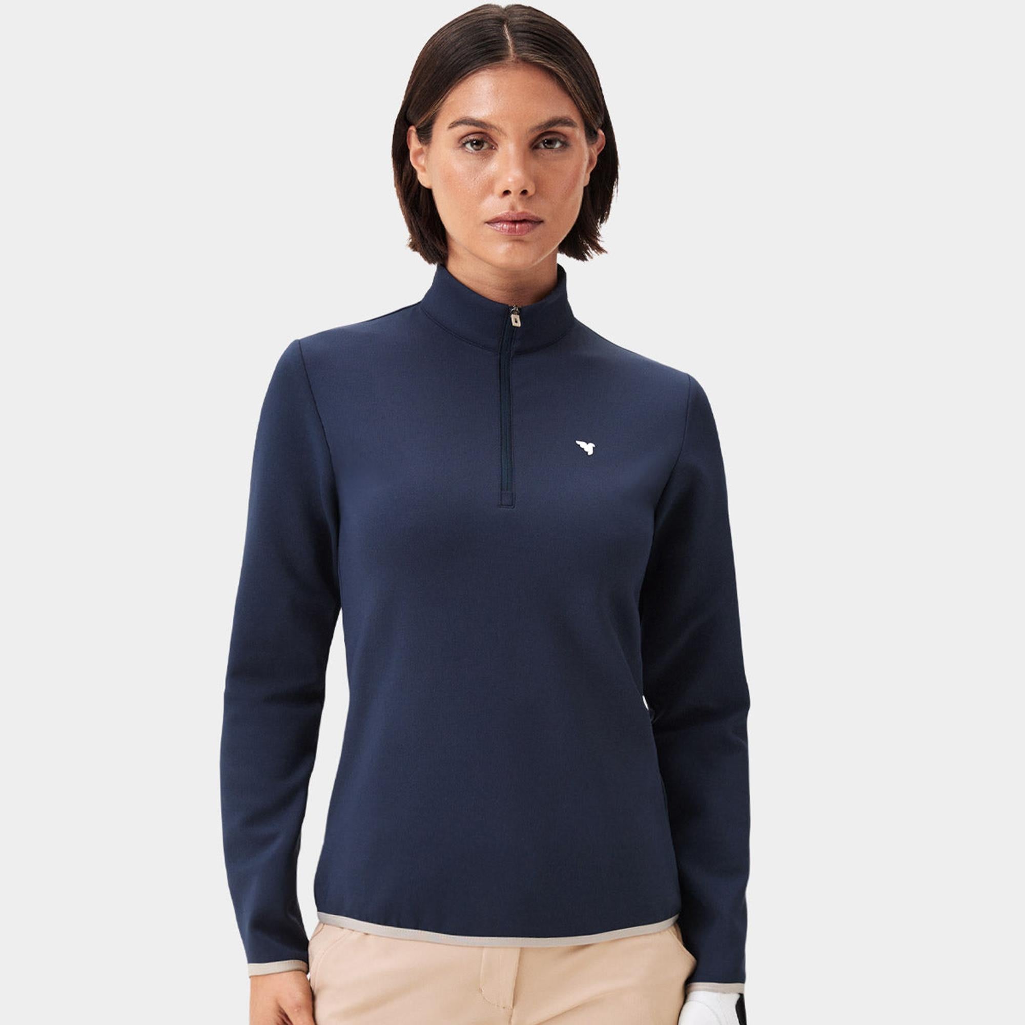 Macade Golf Therma Quarter Zip Ladies Golf Mid Layer Dark Blue