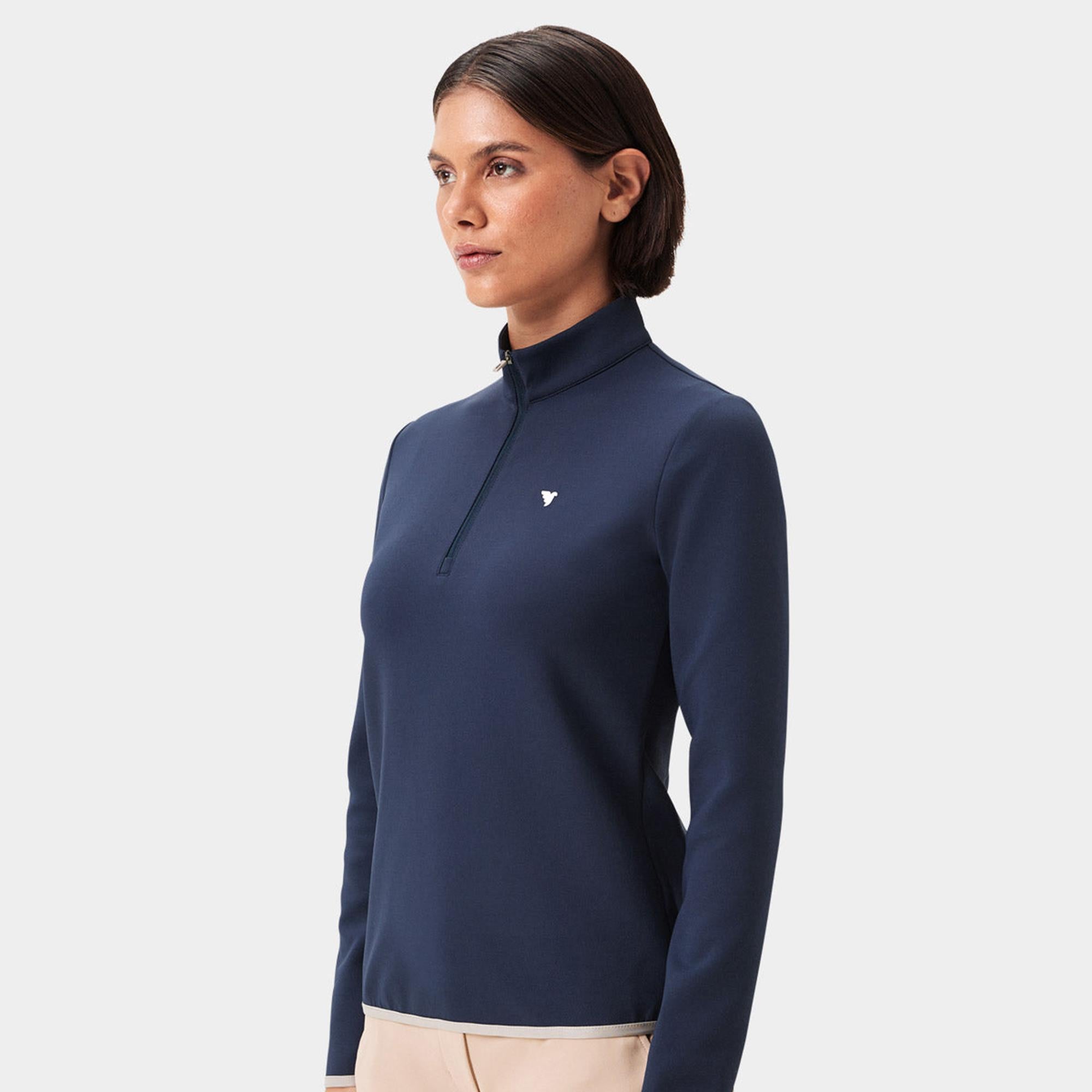 Macade Golf Therma Quarter Zip Ladies Golf Mid Layer Dark Blue