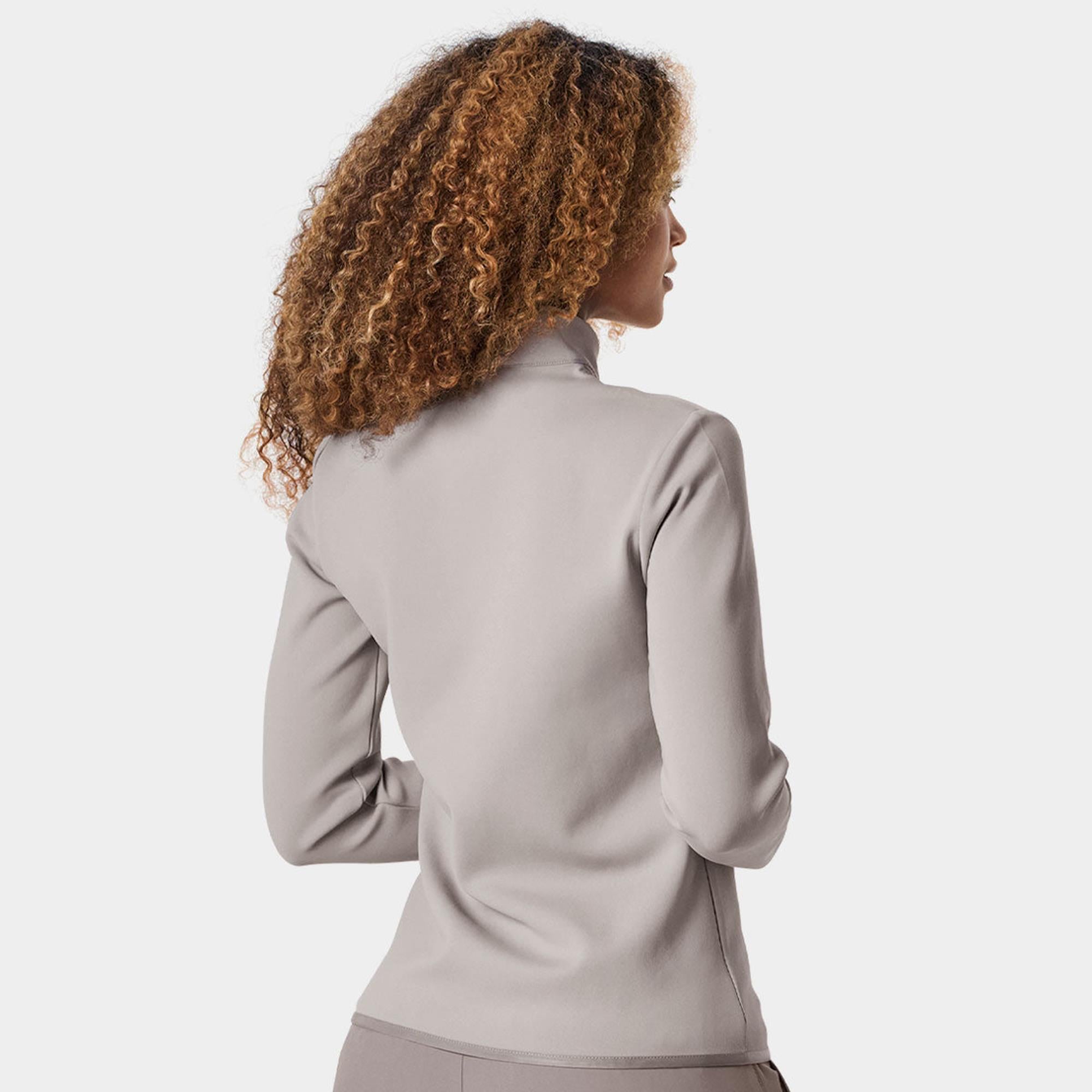 Macade Golf Therma Quarter Zip Ladies Golf Mid Layer Taupe