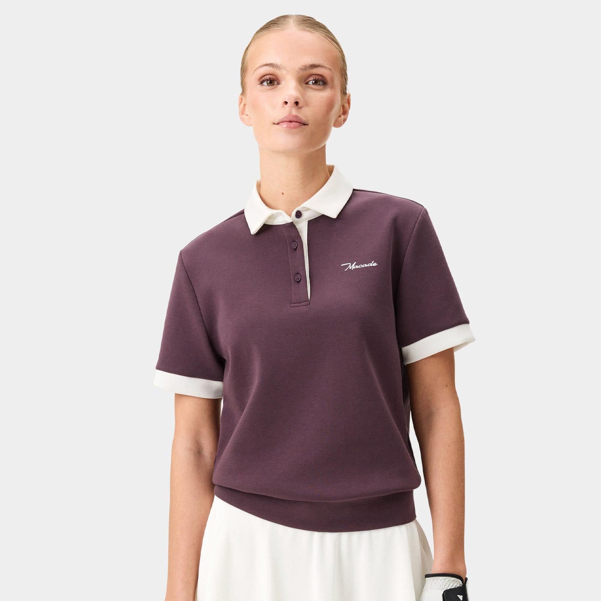 Macade Golf Aura TX Relaxed Ladies Golf Polo Shirt Mauve