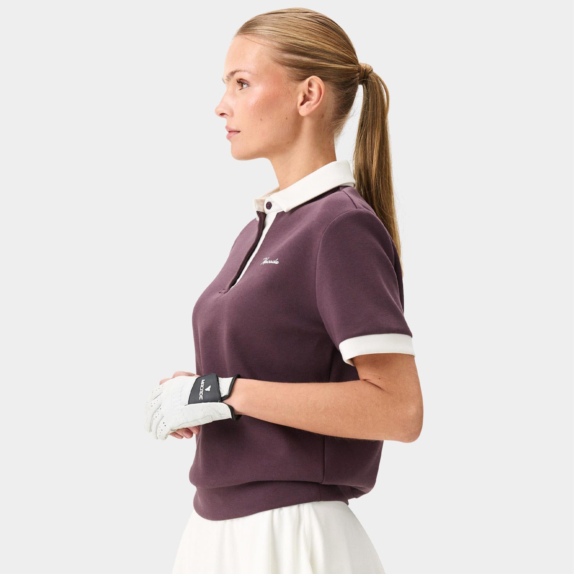 Macade Golf Aura TX Relaxed Ladies Golf Polo Shirt Mauve