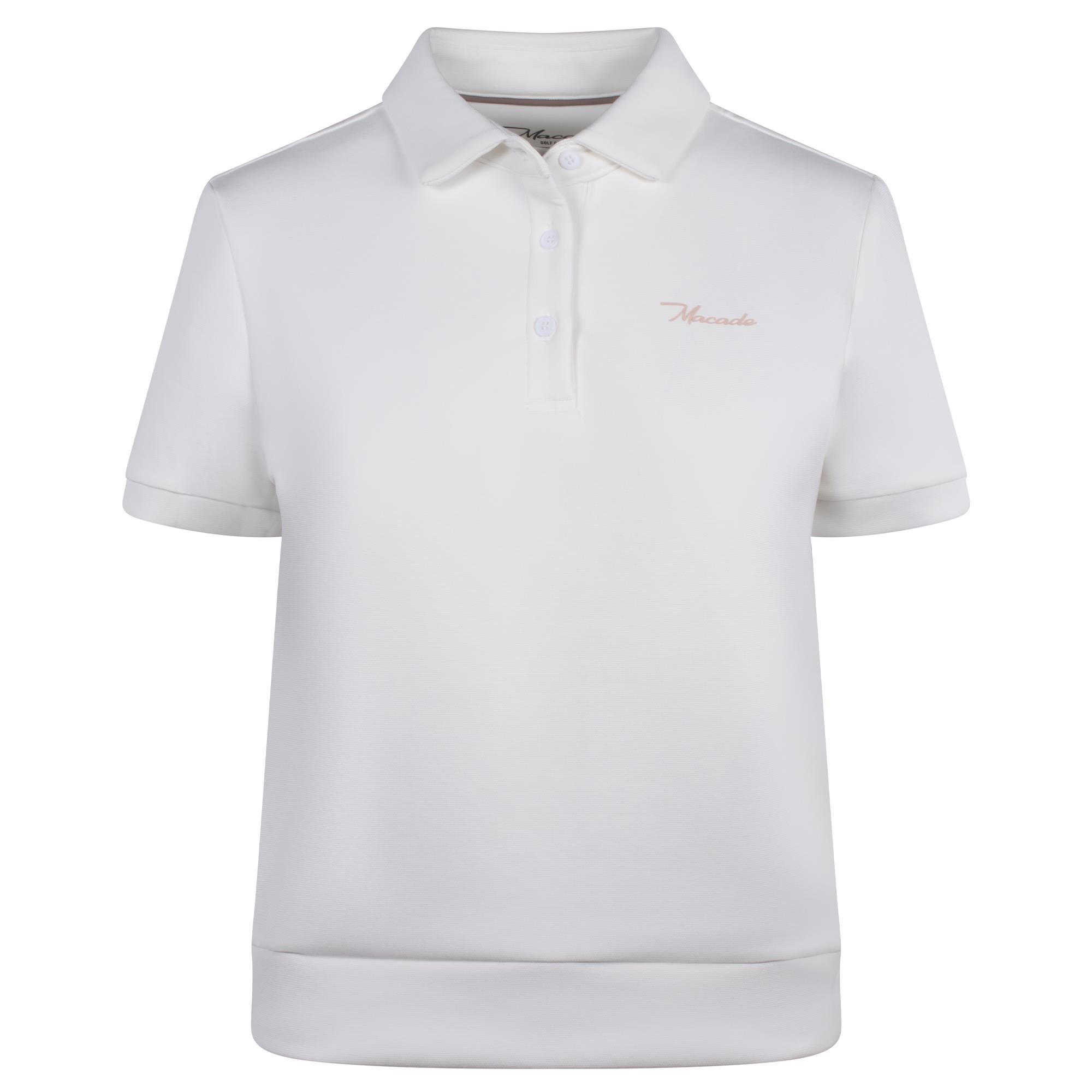 Macade Golf Aura TX Relaxed Ladies Golf Polo Shirt White
