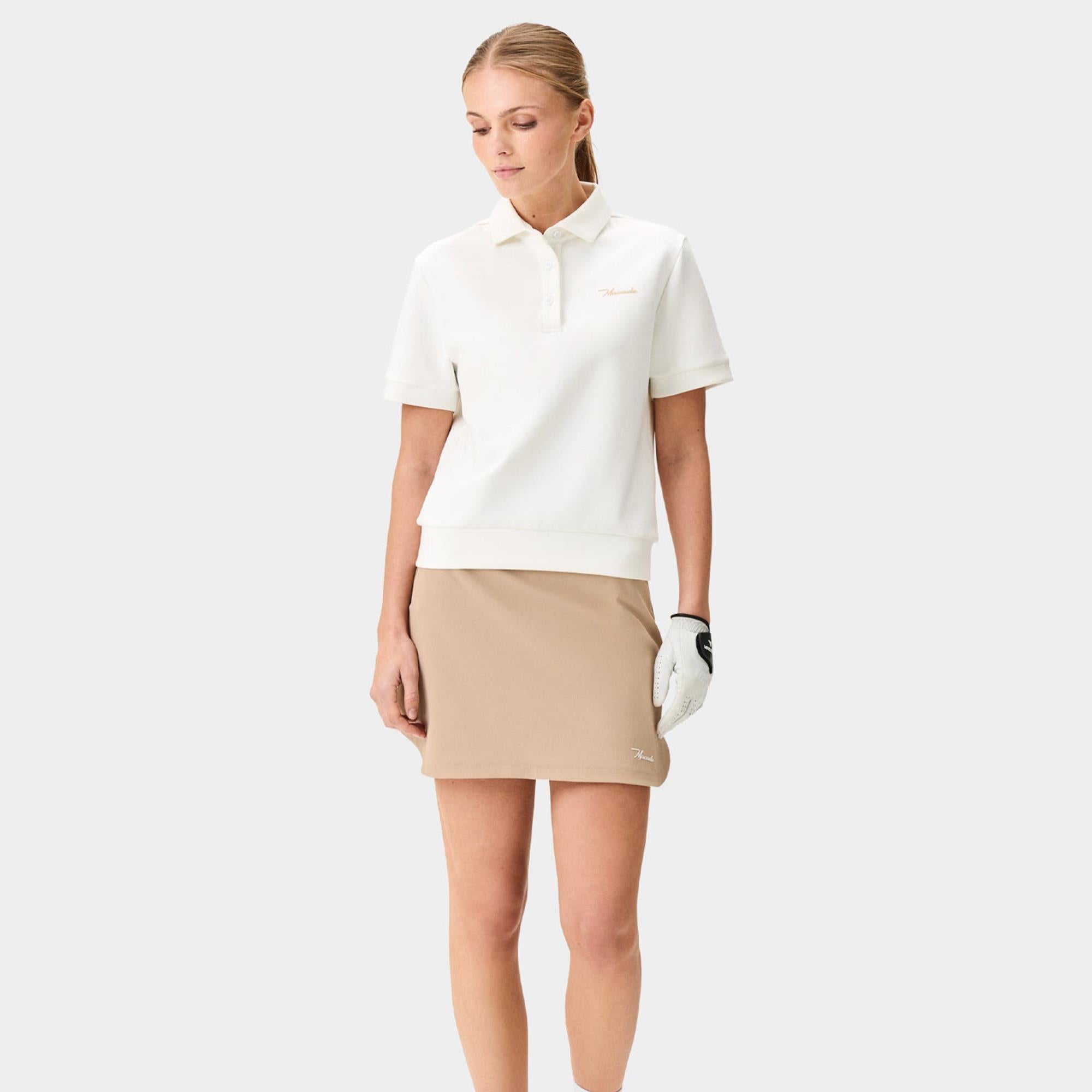 Macade Golf Aura TX Relaxed Ladies Golf Polo Shirt White