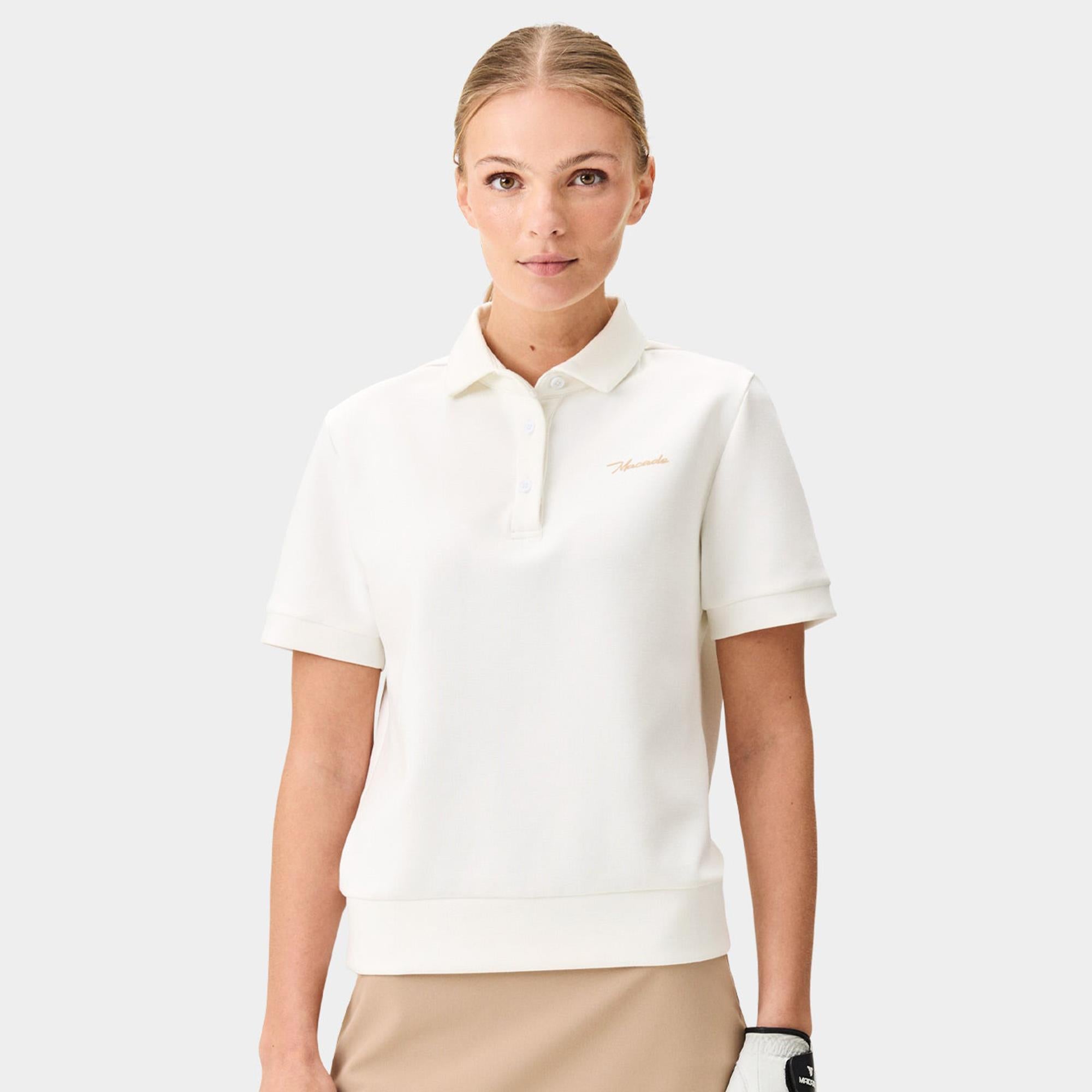 Macade Golf Aura TX Relaxed Ladies Golf Polo Shirt White