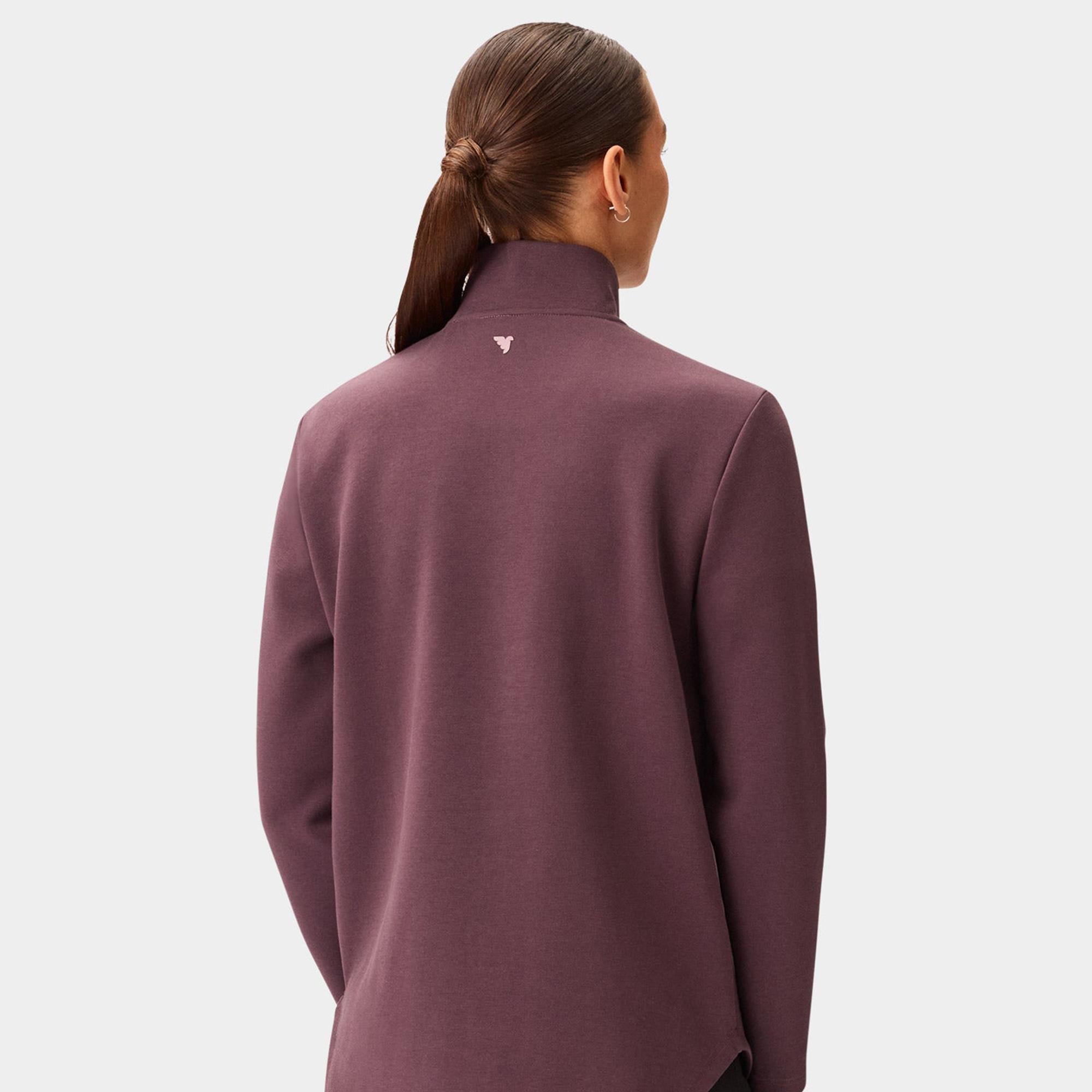 Macade Golf Zoe Flex Quarter Zip Ladies Golf Mid Layer Mauve