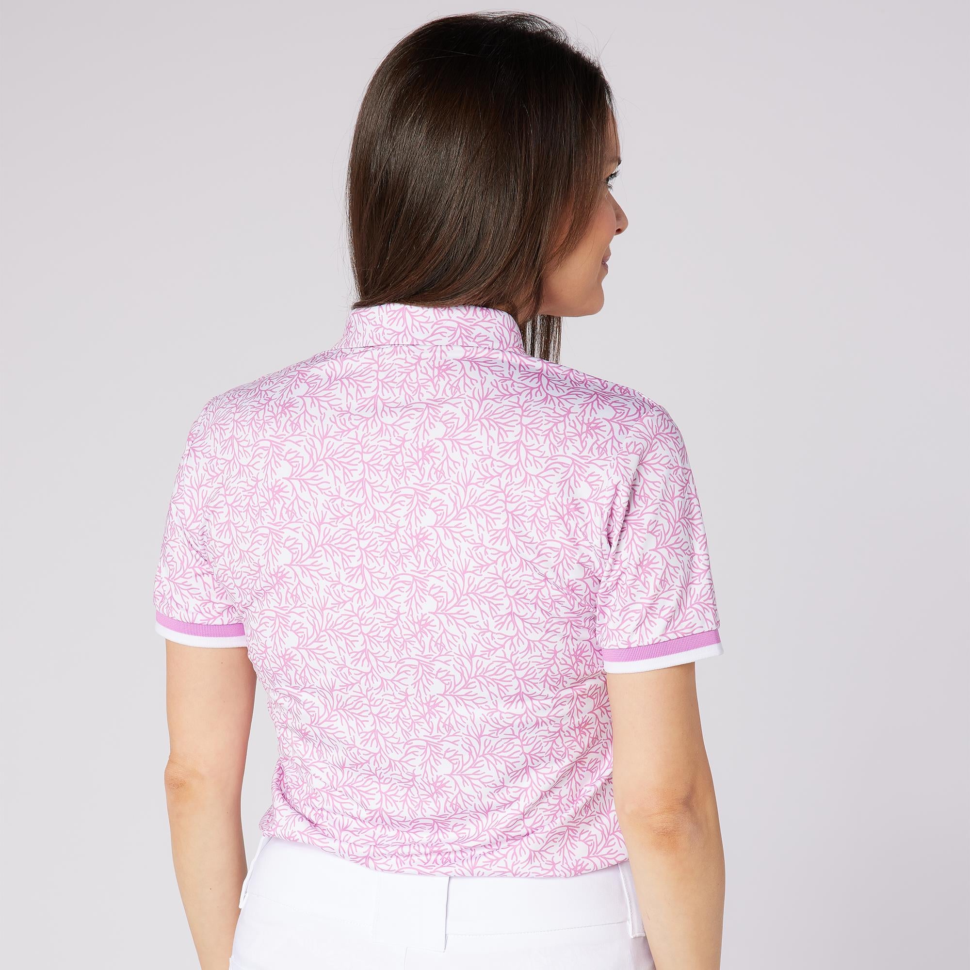 Swing Out Sister Dior Elite Cap Sleeve Ladies Golf Polo Shirt Coral Whisper