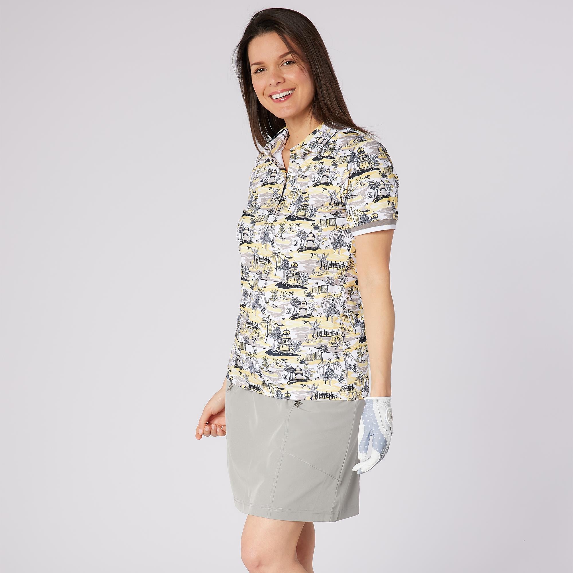 Swing Out Sister Dior Elite Cap Sleeve Ladies Golf Polo Shirt Indian Dawn