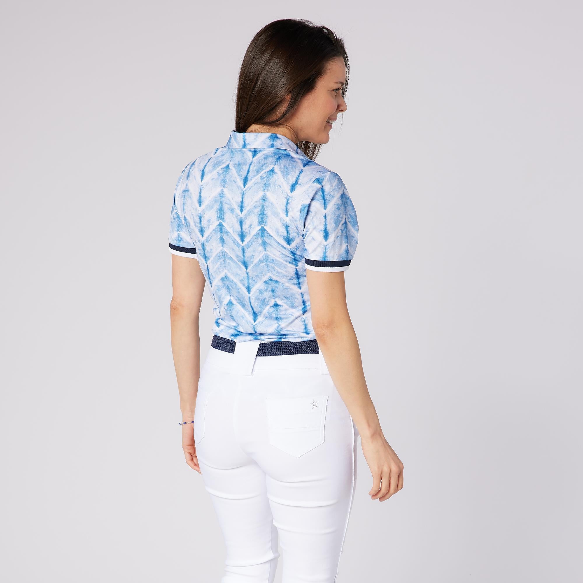 Swing Out Sister Dior Elite Cap Sleeve Ladies Golf Polo Shirt Neptunes Breath