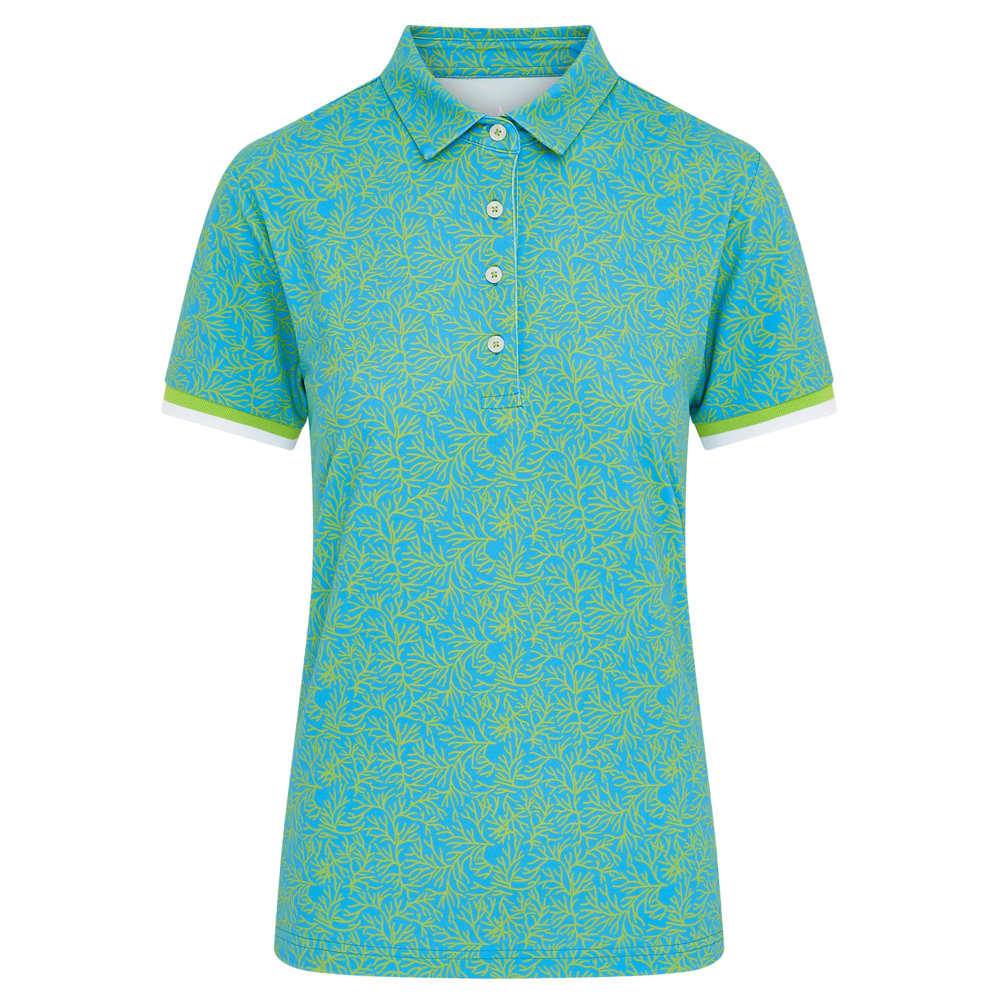 Swing Out Sister Dior Elite Cap Sleeve Ladies Golf Polo Shirt Ocean Bloom