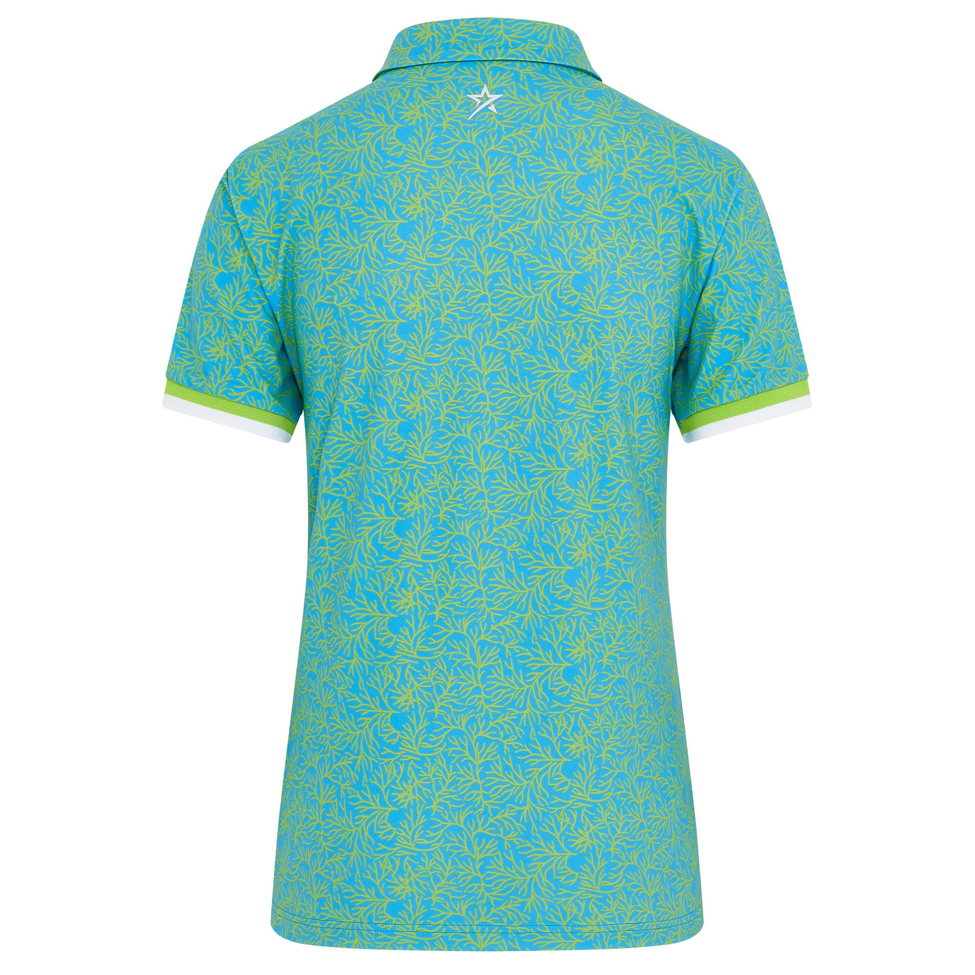Swing Out Sister Dior Elite Cap Sleeve Ladies Golf Polo Shirt Ocean Bloom