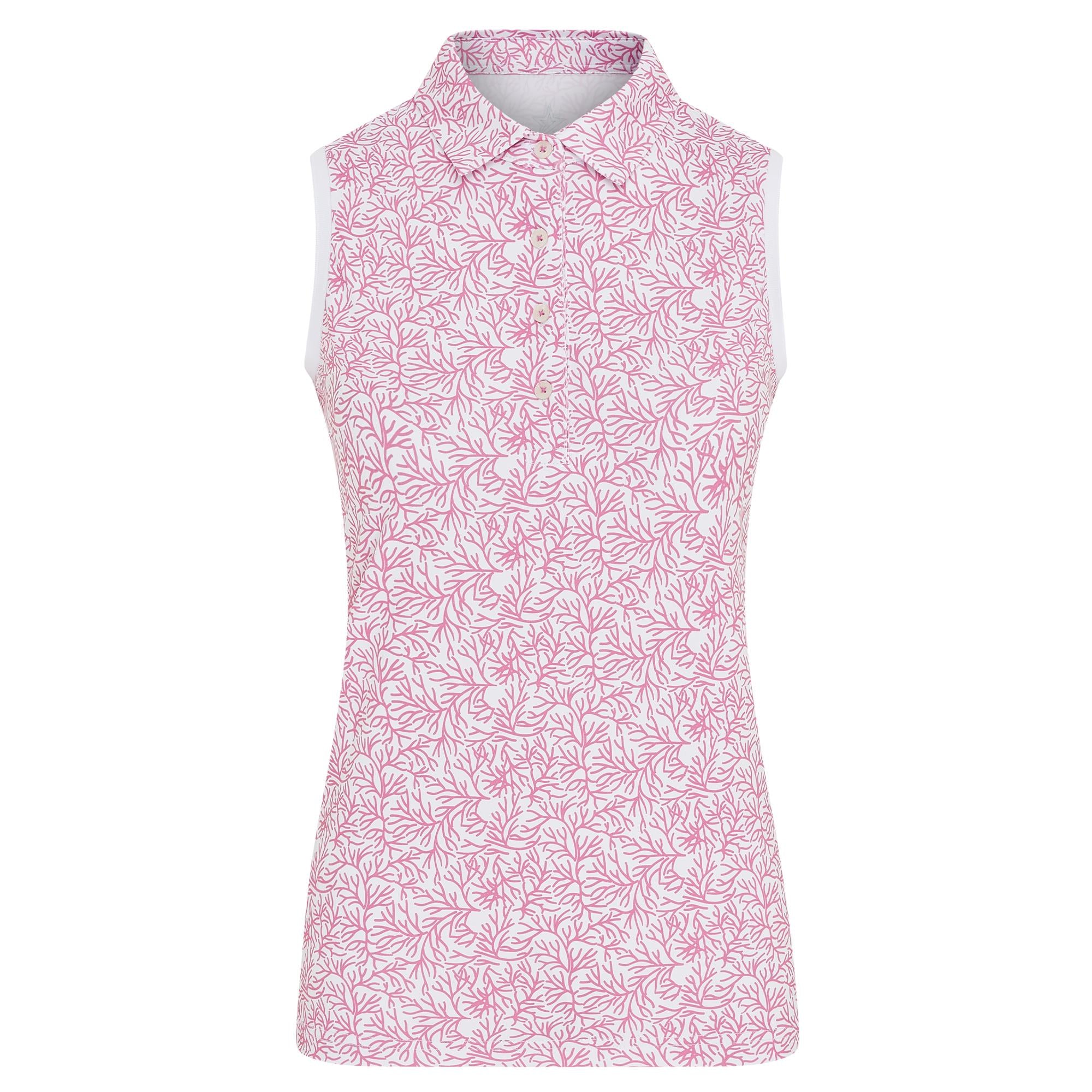 Swing Out Sister Dior Elite Ladies Sleeveless Golf Polo Shirt Coral Whisper
