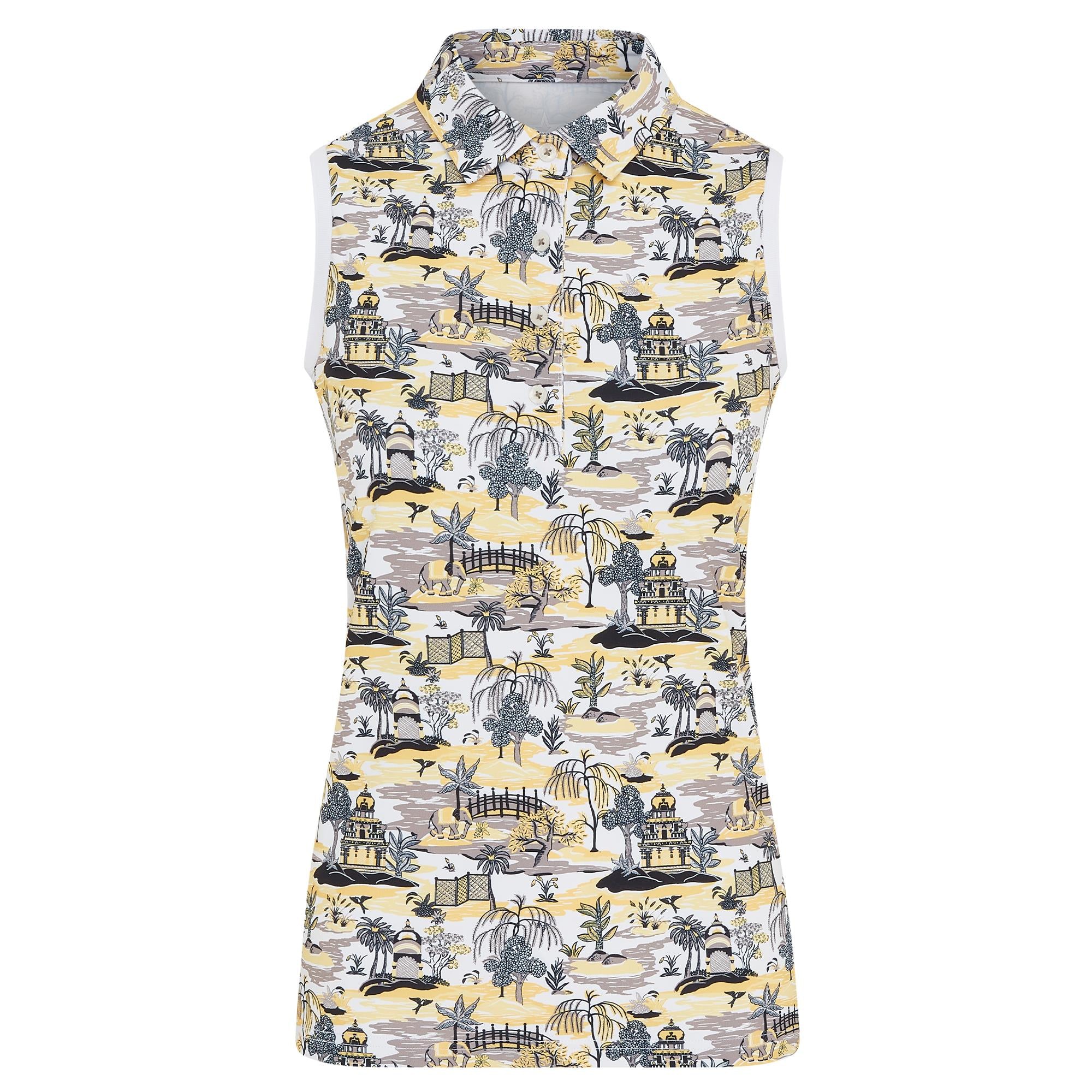 Swing Out Sister Dior Elite Ladies Sleeveless Golf Polo Shirt Indian Dawn
