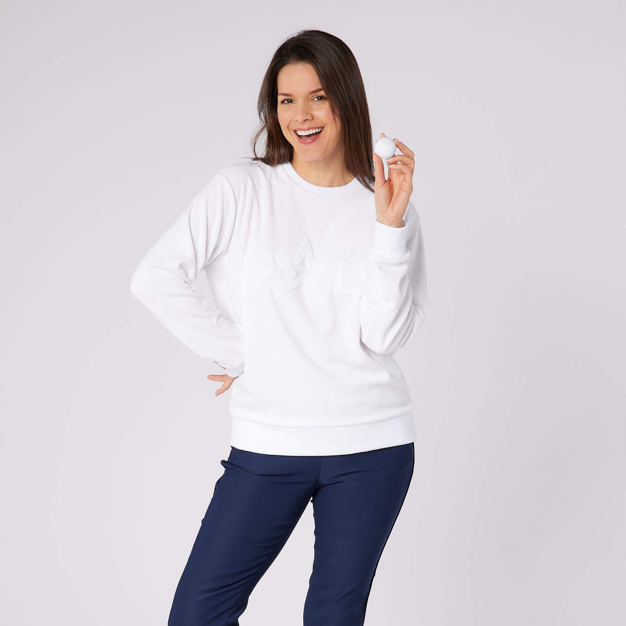 Swing Out Sister Elio Icon Ladies Golf Sweater White