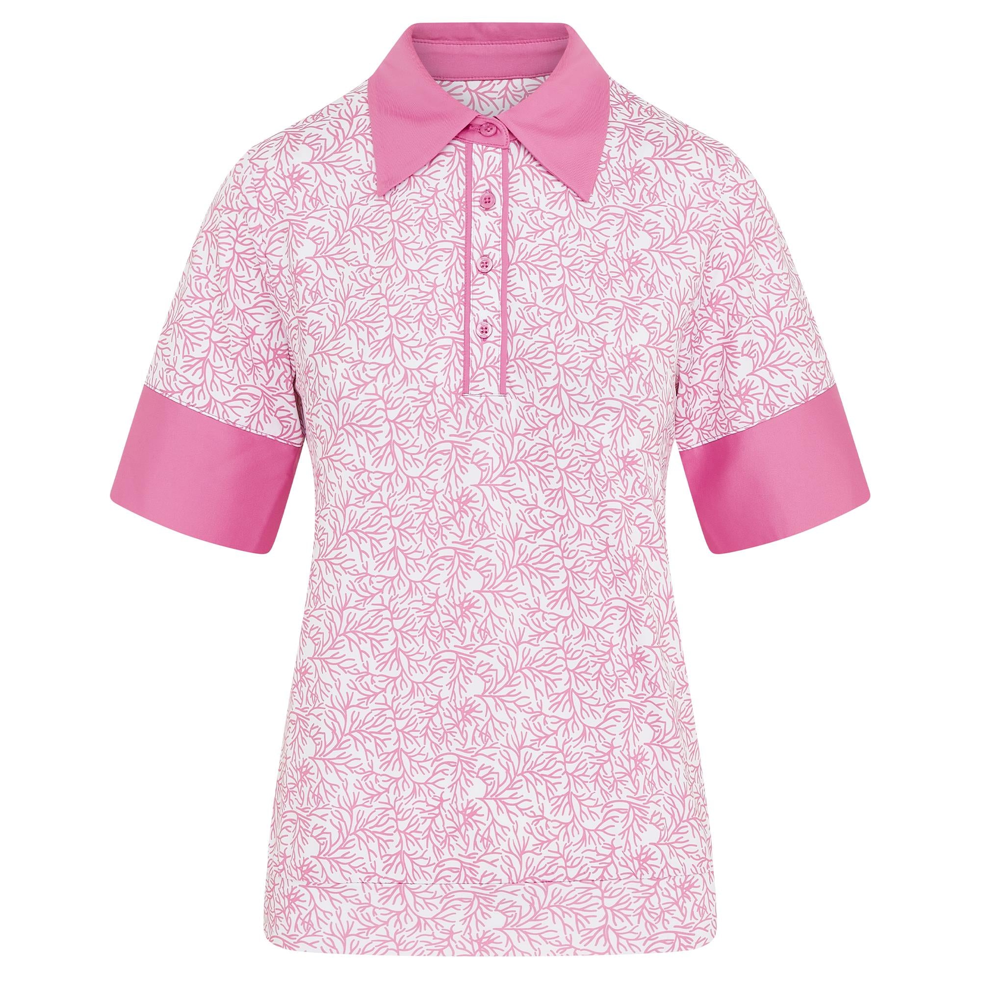 Swing Out Sister Horizon Half Sleeve Ladies Golf Polo Shirt Coral Whisper