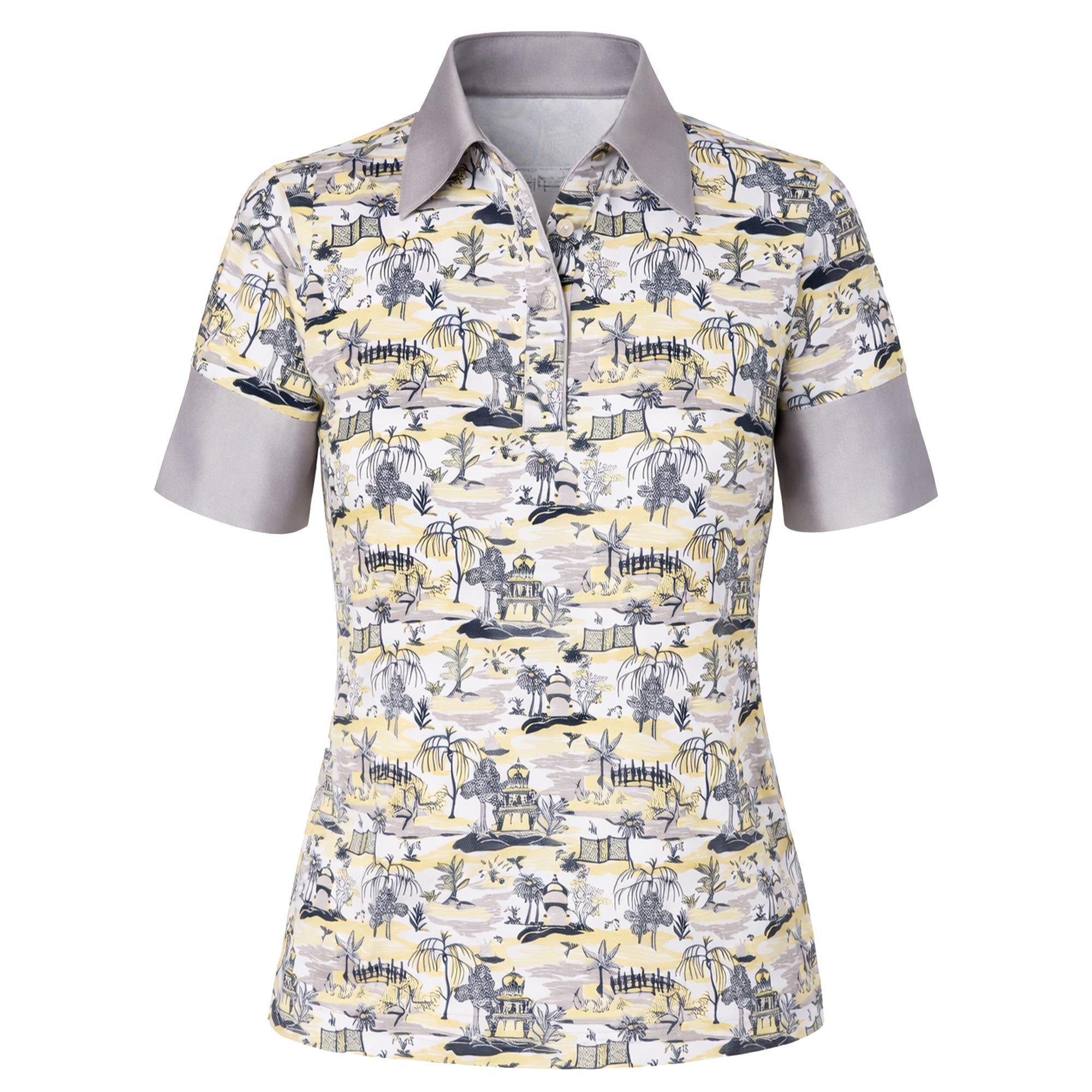 Swing Out Sister Horizon Half Sleeve Ladies Golf Polo Shirt Indian Dawn