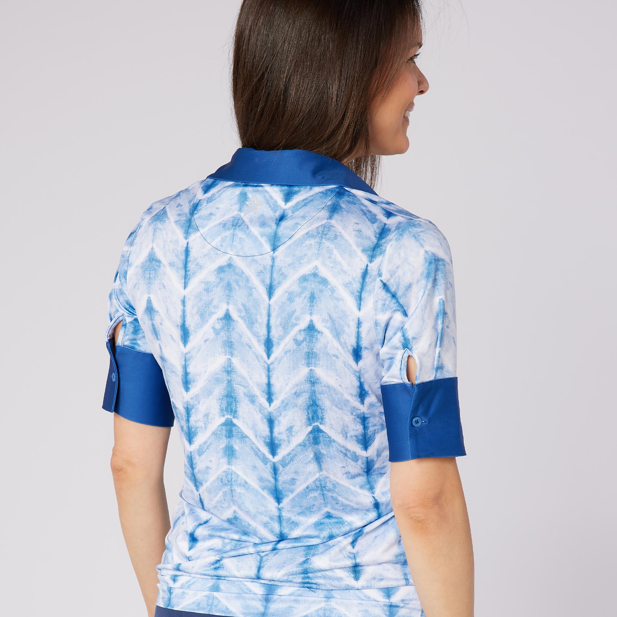 Swing Out Sister Horizon Half Sleeve Ladies Golf Polo Shirt Neptunes Breath