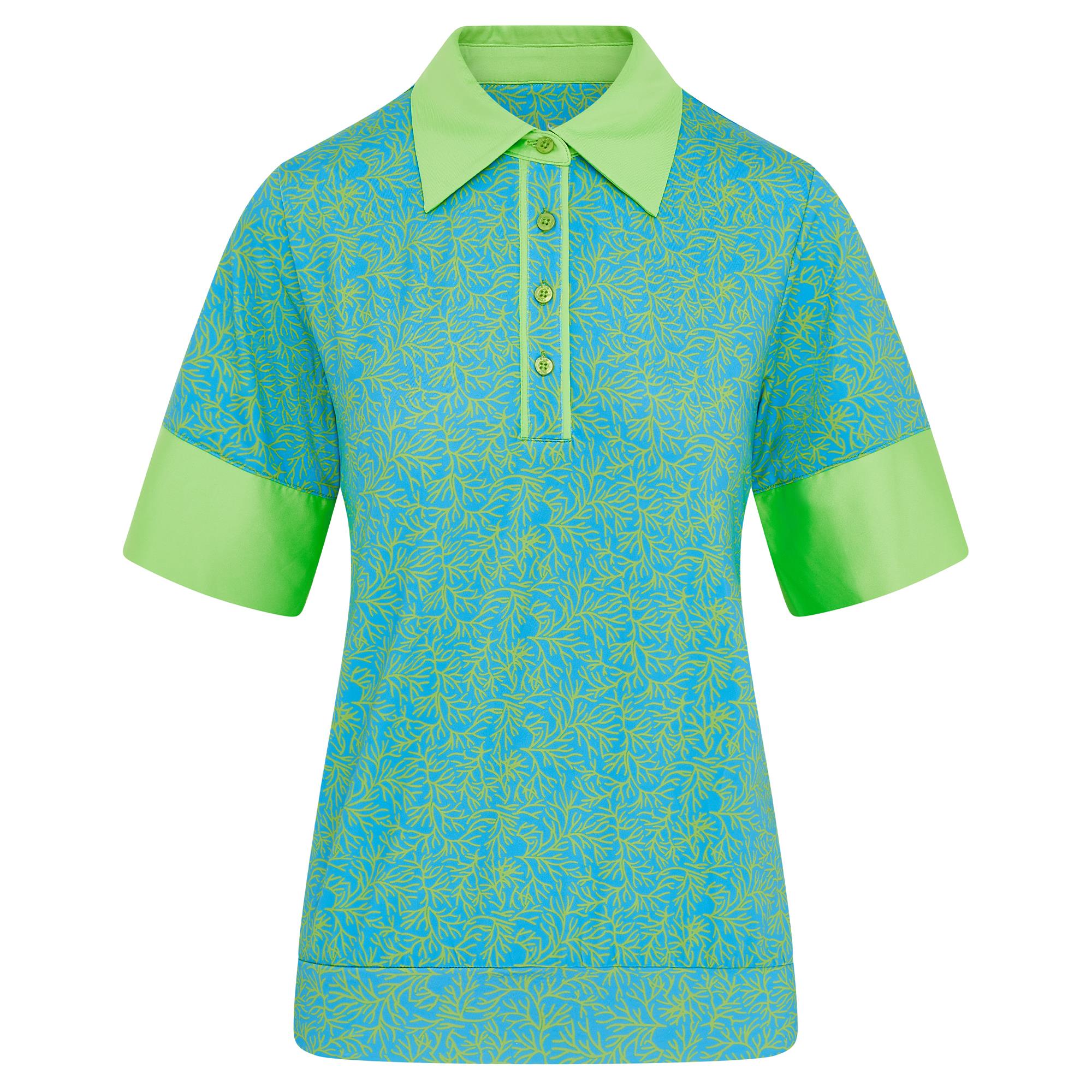 Swing Out Sister Horizon Half Sleeve Ladies Golf Polo Shirt Ocean Bloom