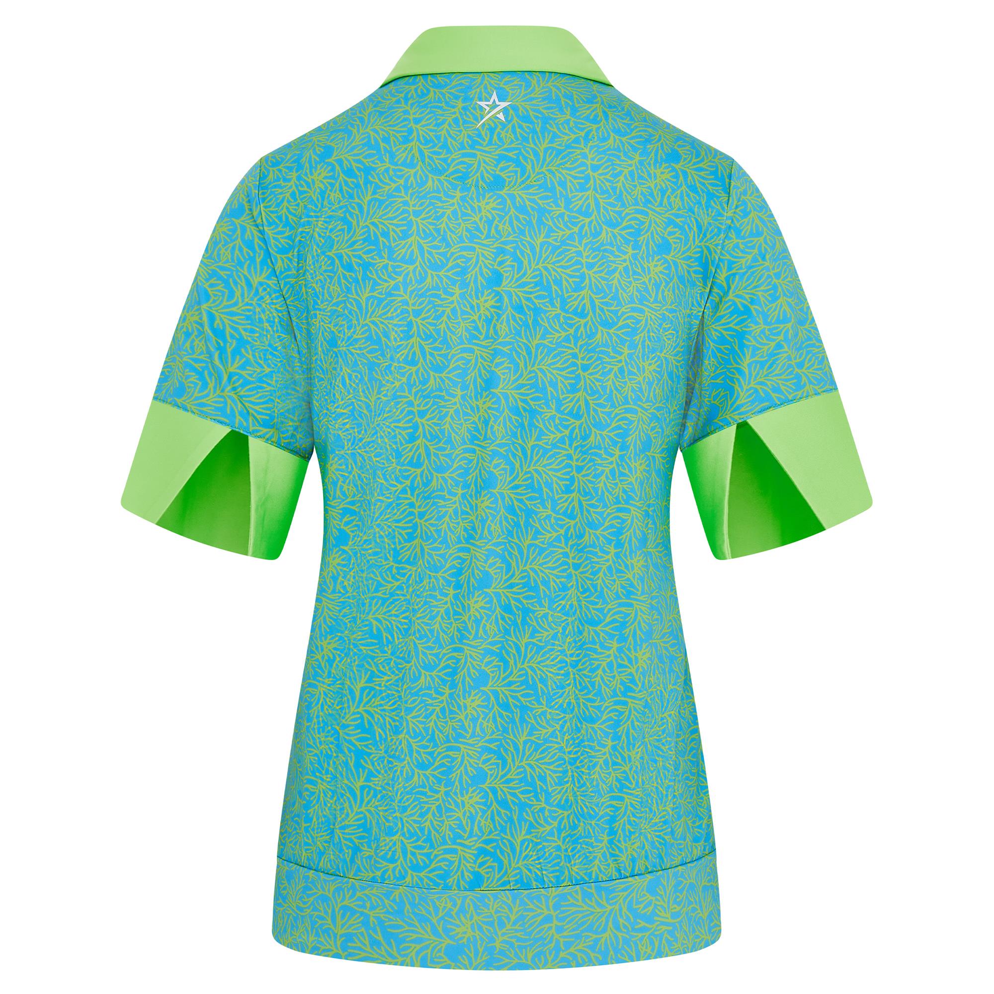 Swing Out Sister Horizon Half Sleeve Ladies Golf Polo Shirt Ocean Bloom
