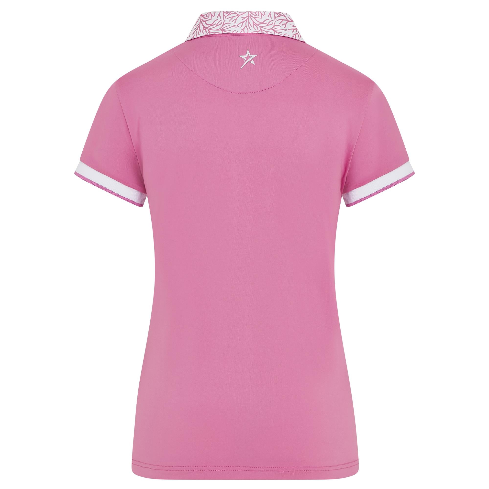 Swing Out Sister Luca Cap Sleeve Ladies Golf Polo Shirt Coral Whisper