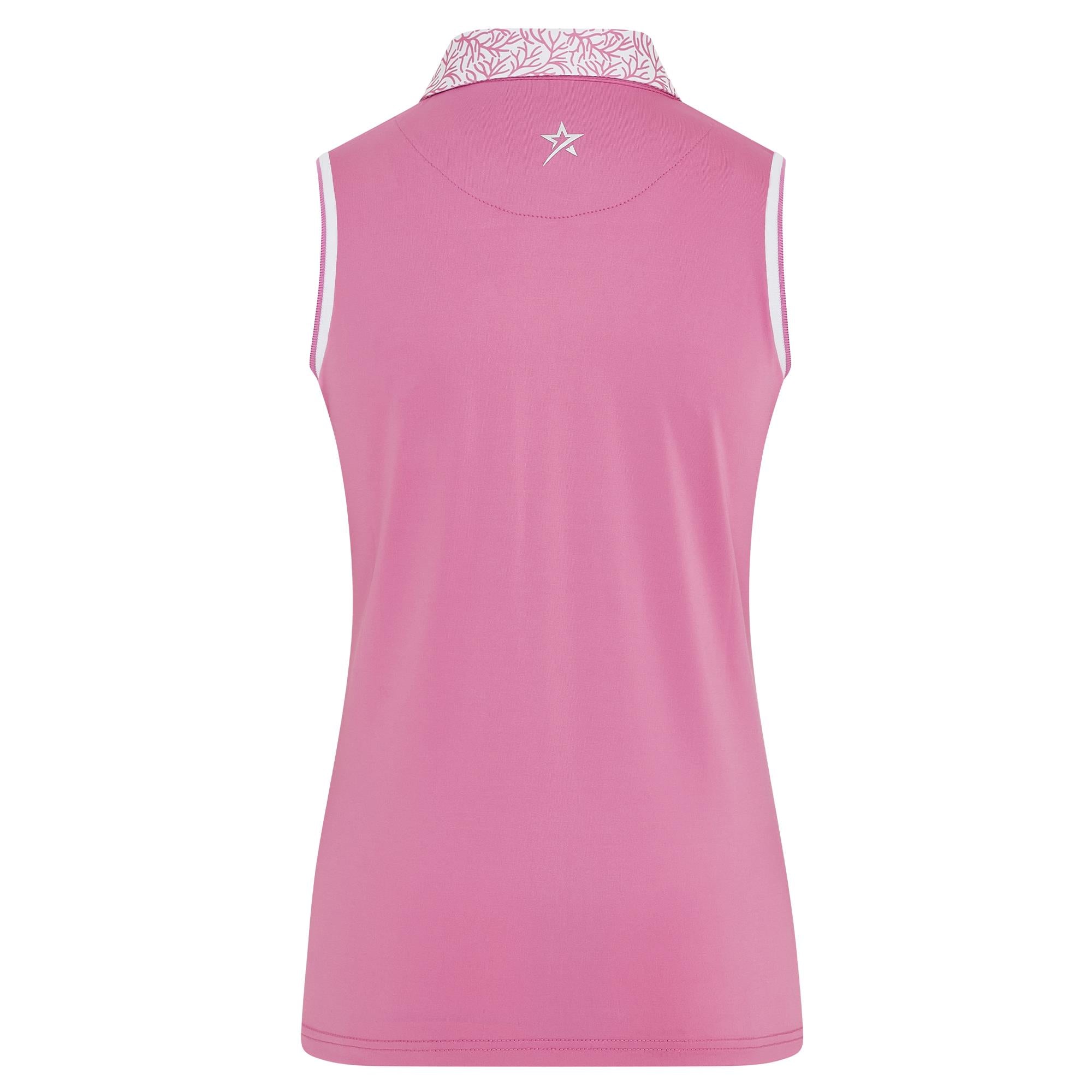 Swing Out Sister Luca Ladies Sleeveless Golf Polo Shirt Coral Whisper