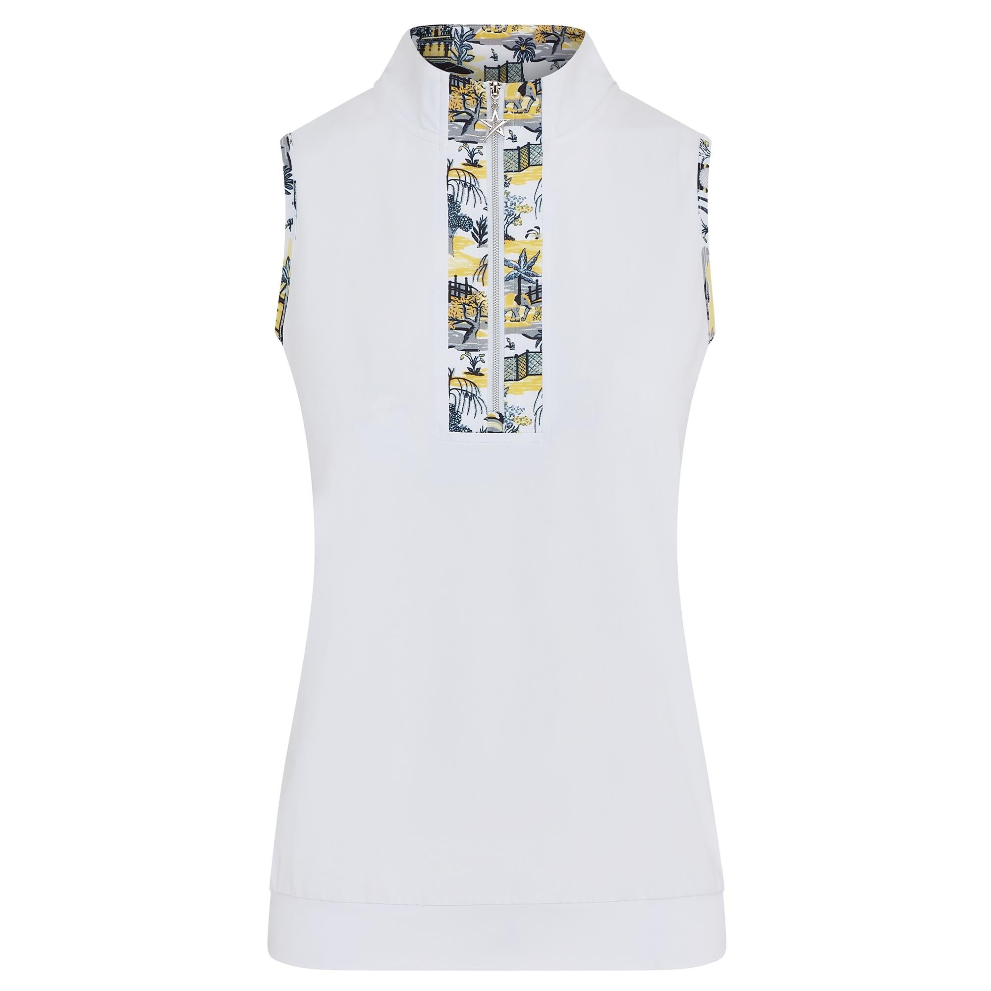 Swing Out Sister Oasis Ladies Sleeveless Golf Polo Shirt Indian Dawn