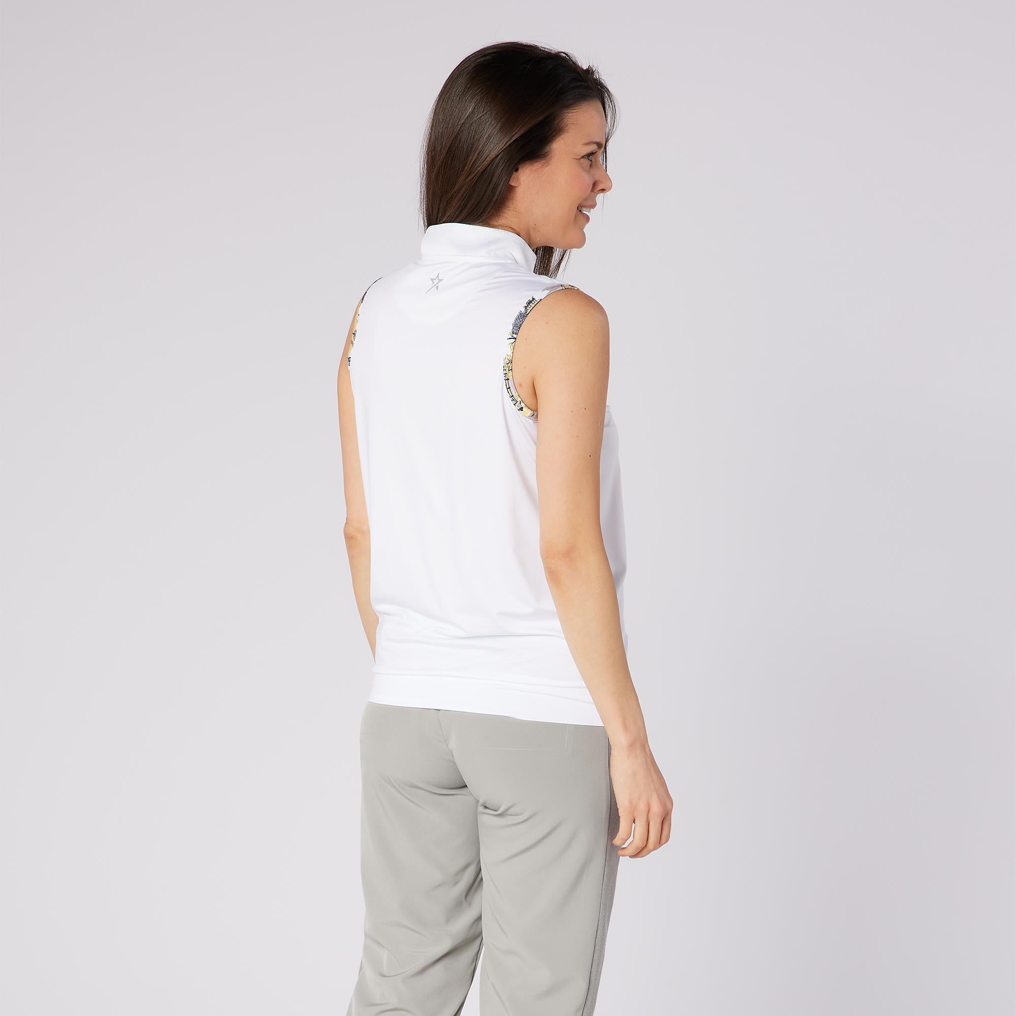 Swing Out Sister Oasis Ladies Sleeveless Golf Polo Shirt Indian Dawn