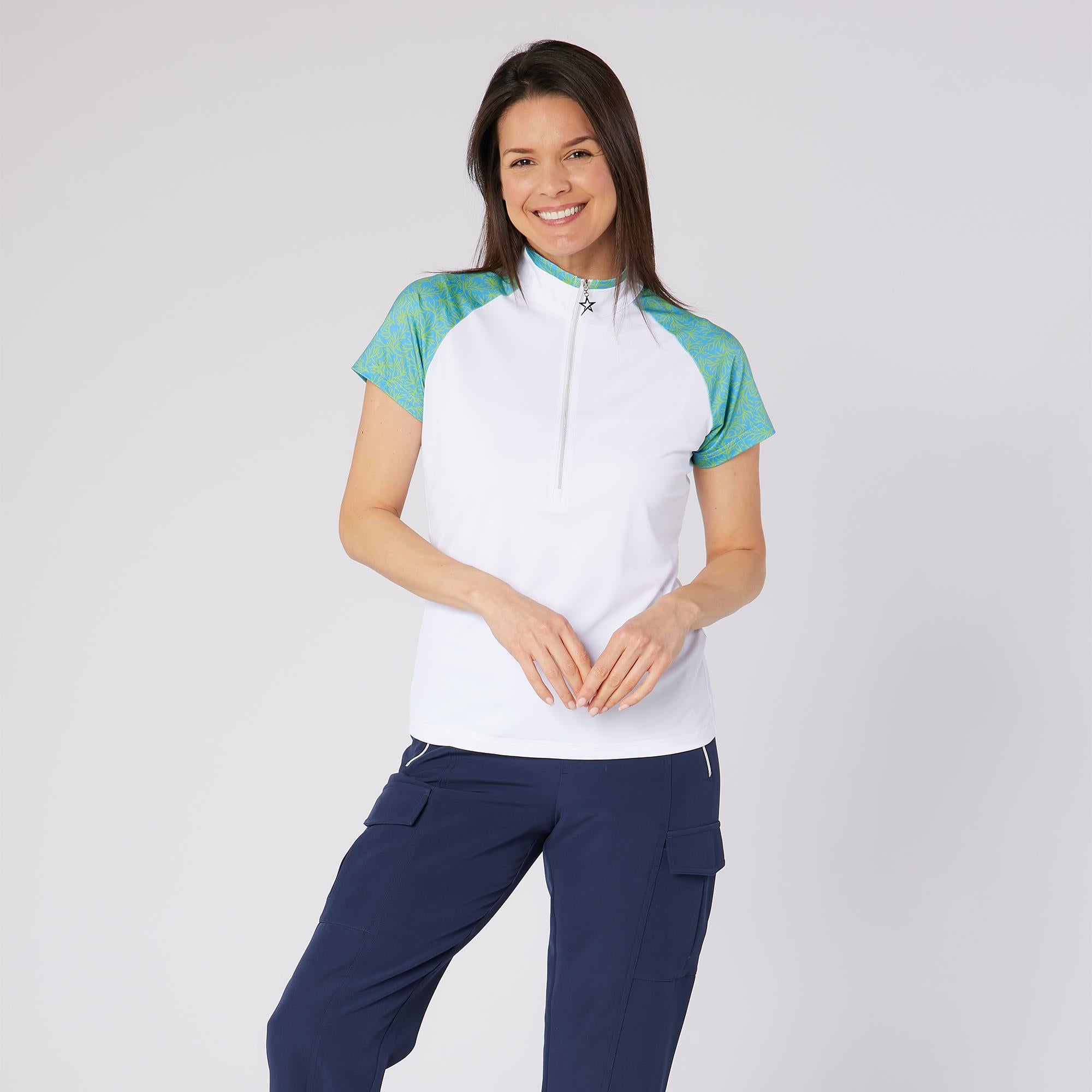 Swing Out Sister Paradise Elite Tour Ladies Polo Shirt Ocean Bloom